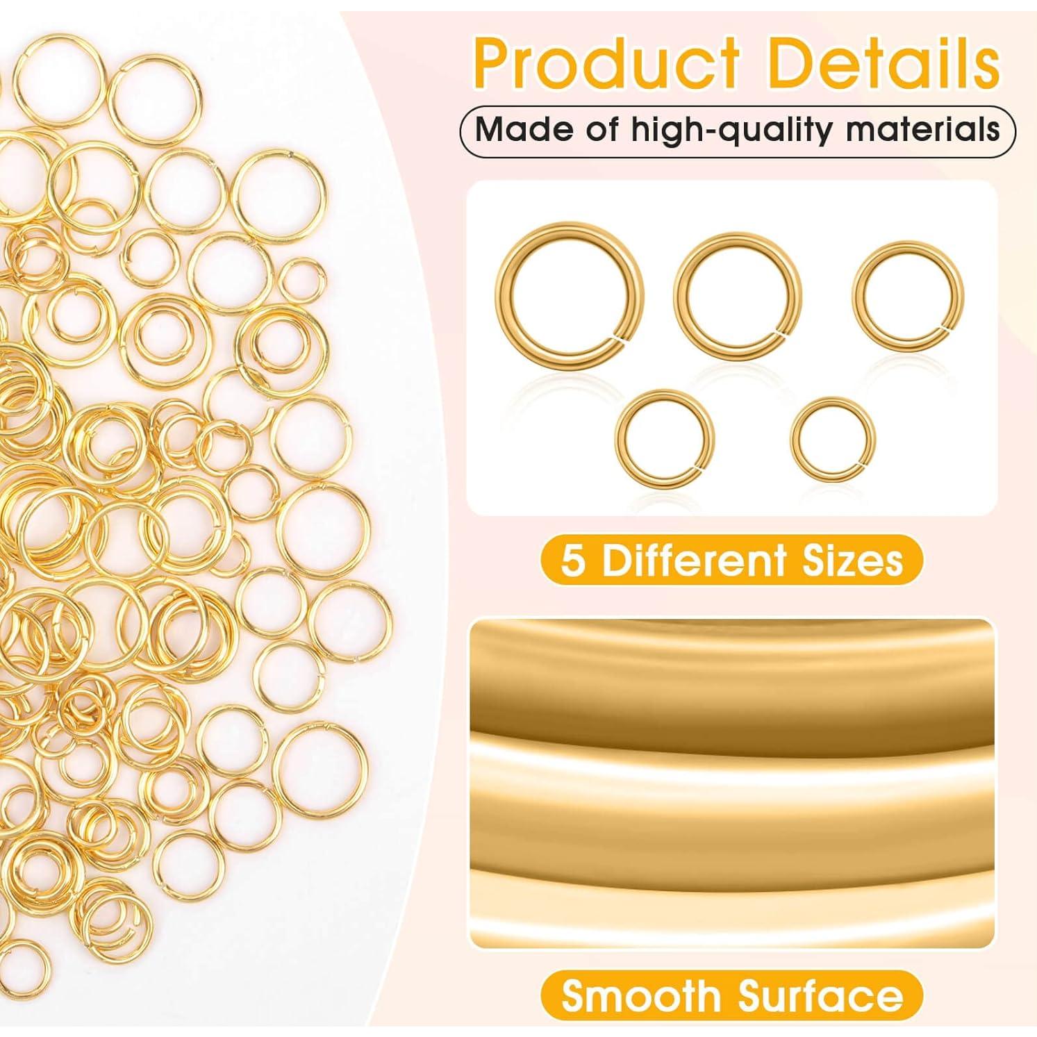 4600 Anillas de Salto Doradas PAXCOO + Herramienta Abridora