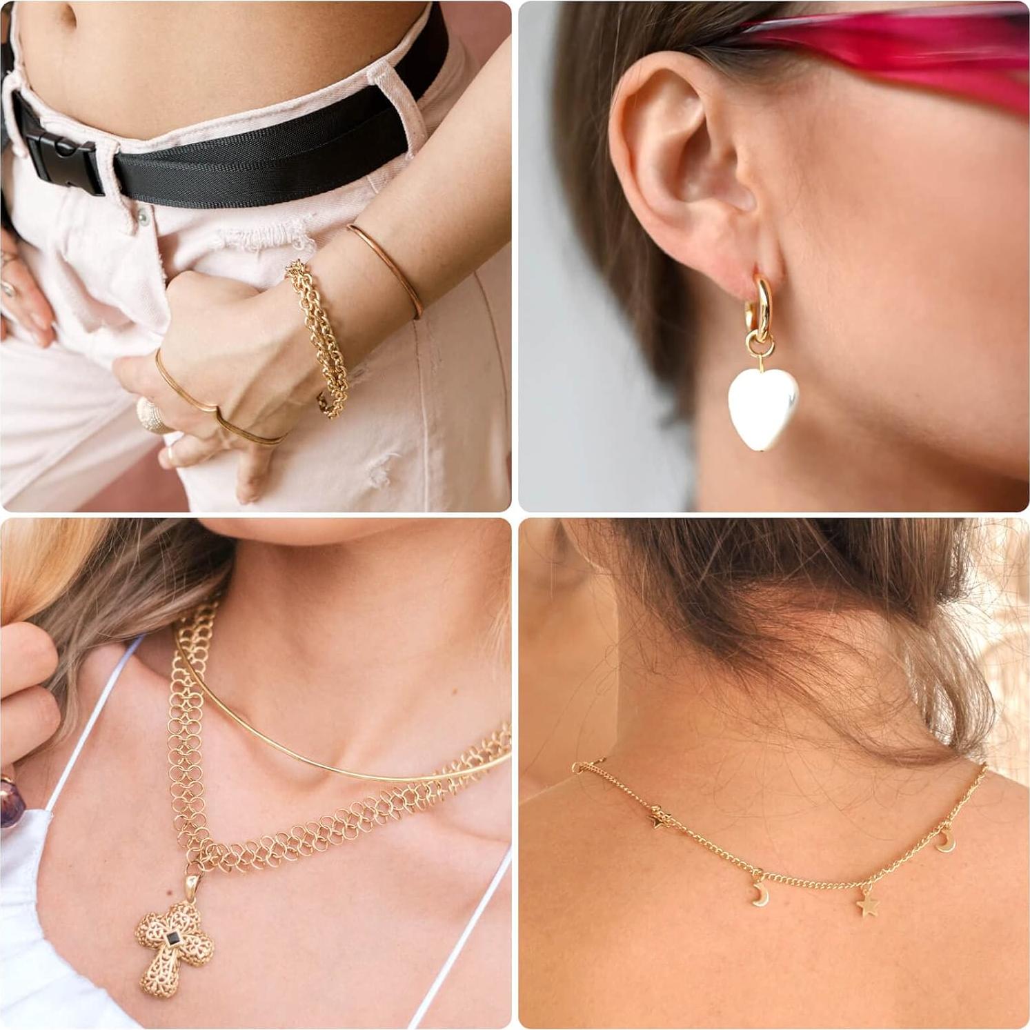 4600 Anillas de Salto Doradas PAXCOO + Herramienta Abridora