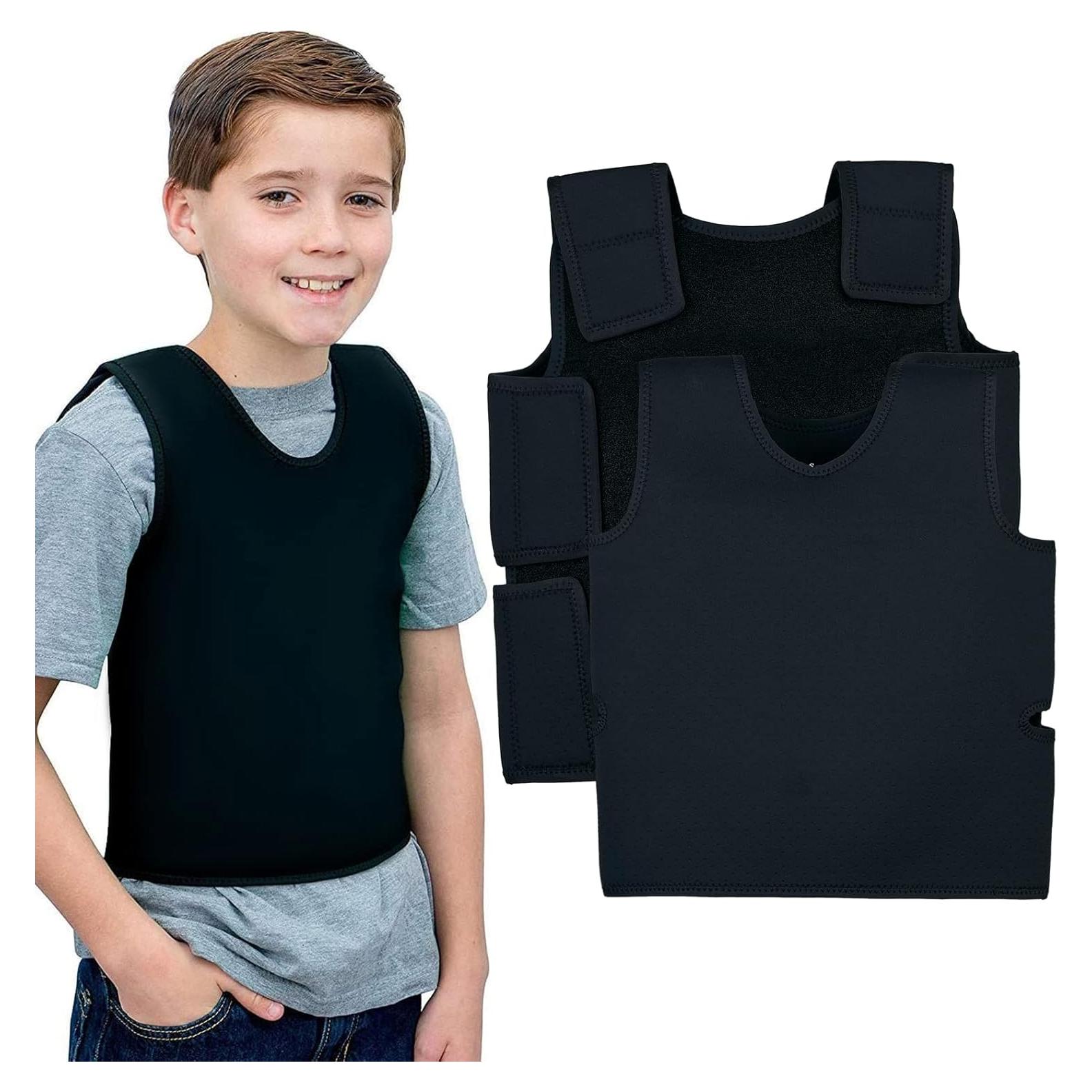 Chaleco de Compresión Sensorial TOPARCHERY Mediano Negro