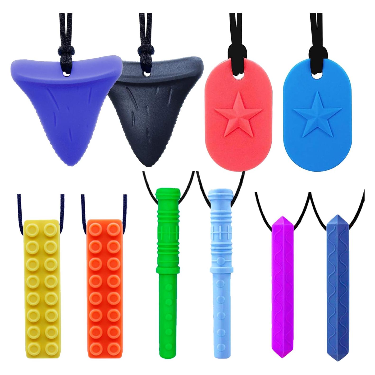 Collar Masticable Sensorial GNAWRISHING 10Pcs Silicona 7cm