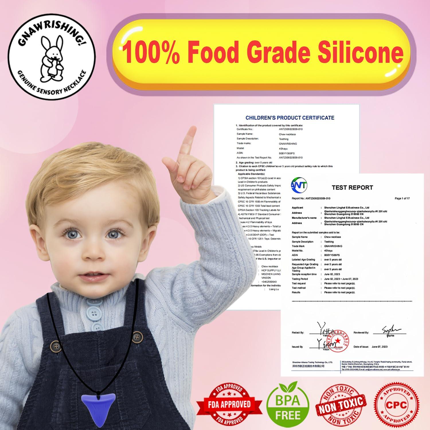 Collar Masticable Sensorial GNAWRISHING 10Pcs Silicona 7cm