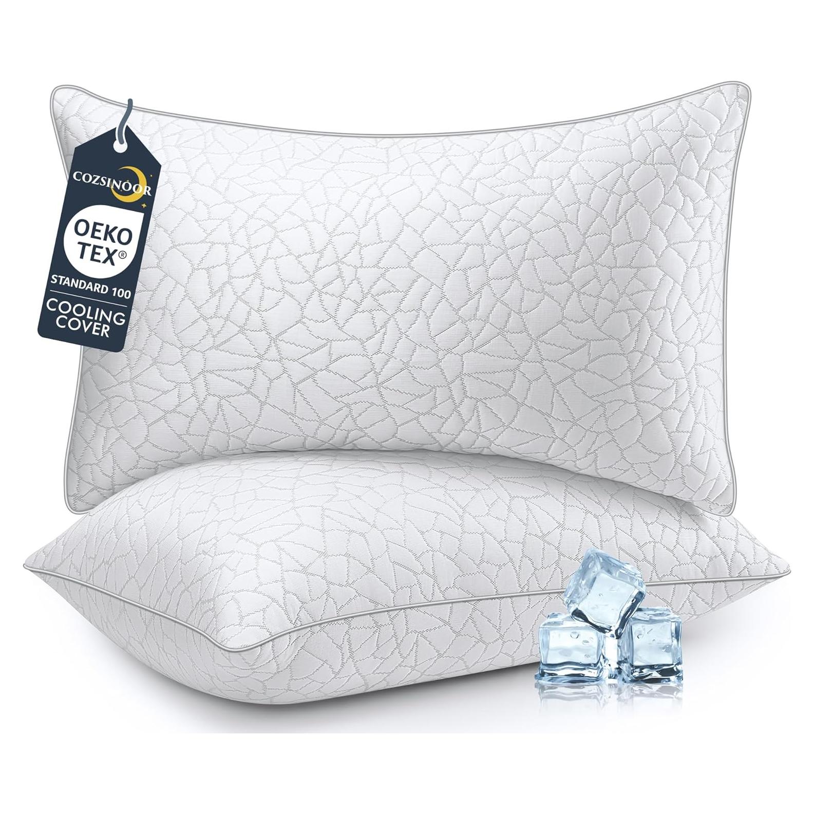 Almohadas COZSINOOR Queen - Juego de 2 Suaves y Refrigerantes