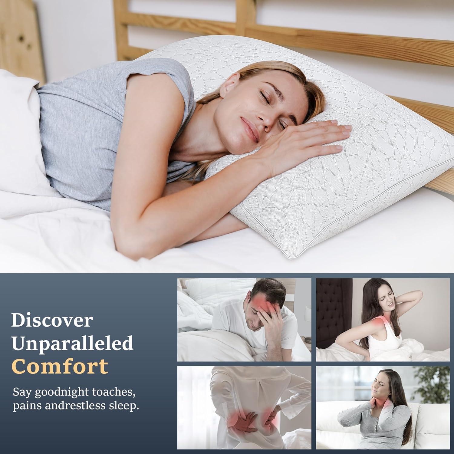 Almohadas COZSINOOR Queen - Juego de 2 Suaves y Refrigerantes