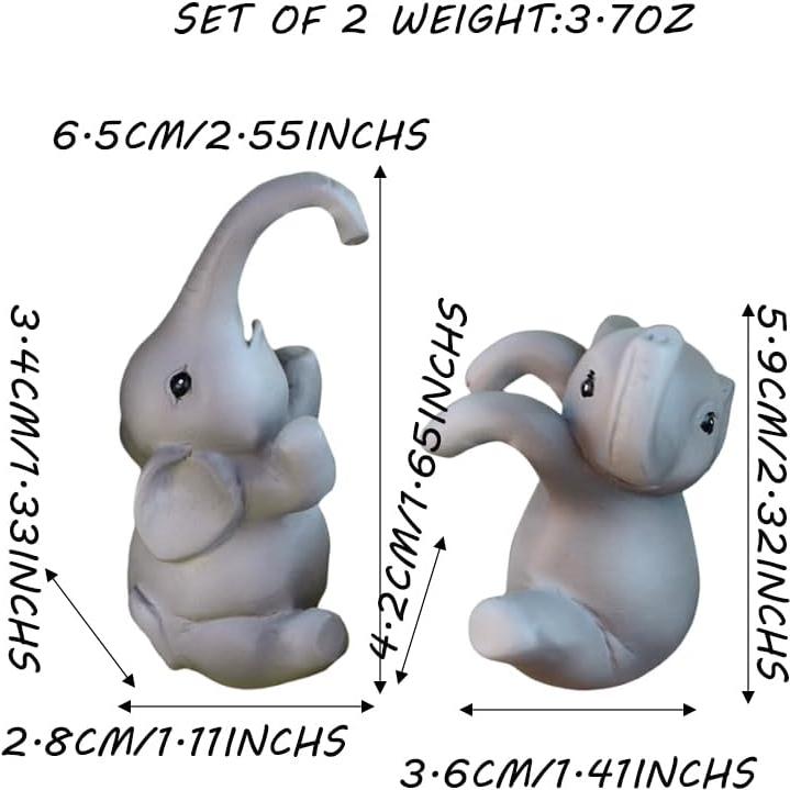 Juego de 2 Elefantes Trepadores para Macetas Pujipu