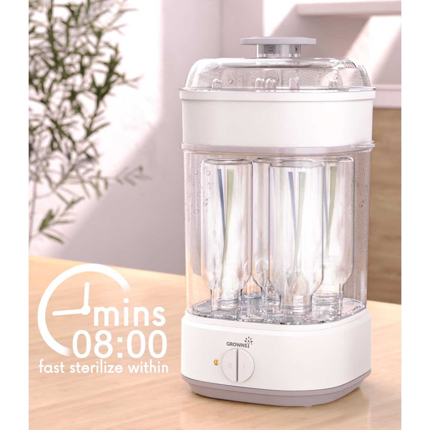 Esterilizador de Botellas Grownsy 8 Minutos 360° Desinfección