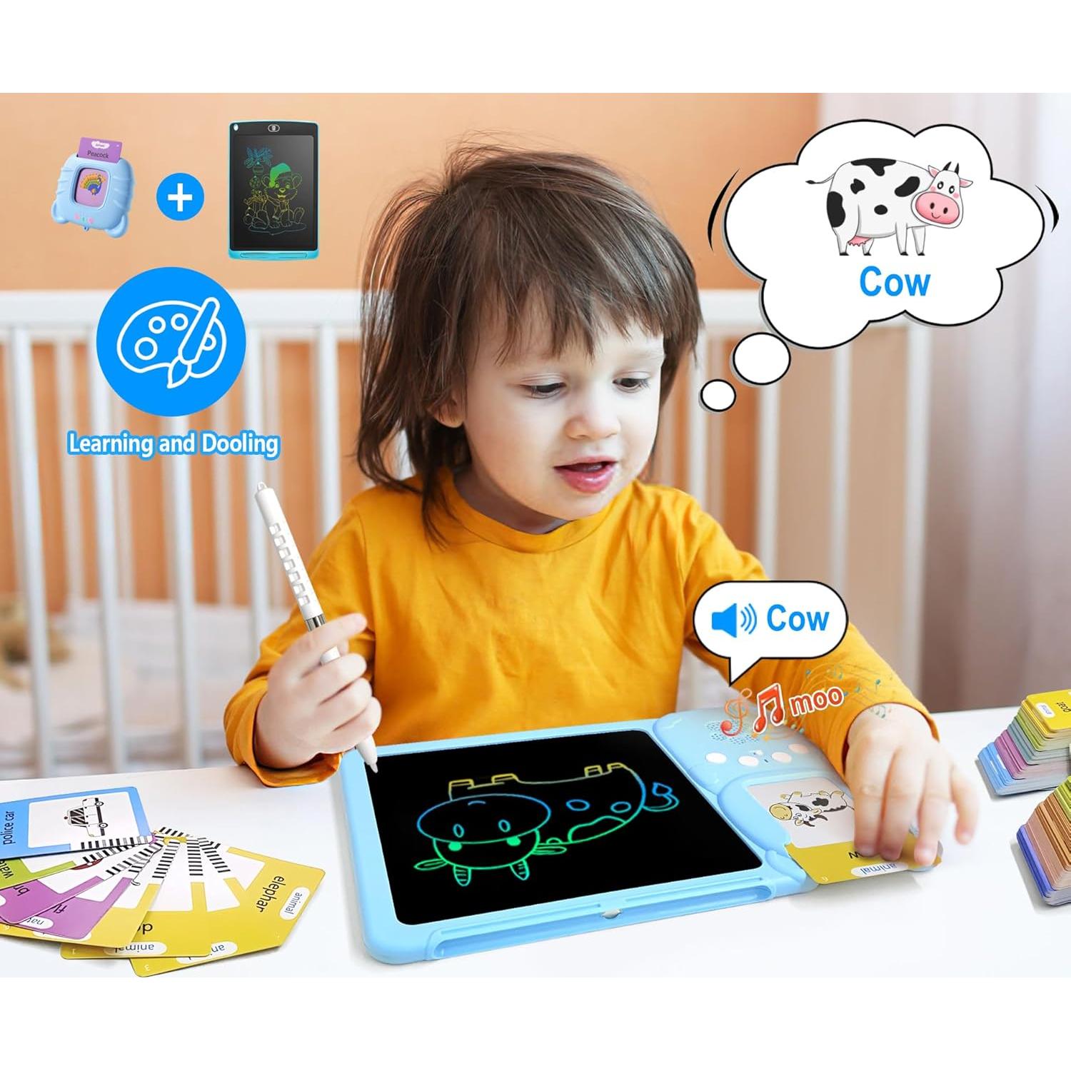 Tableta de Dibujo Rylai para Niños con Tarjetas de Flash 510 Palabras