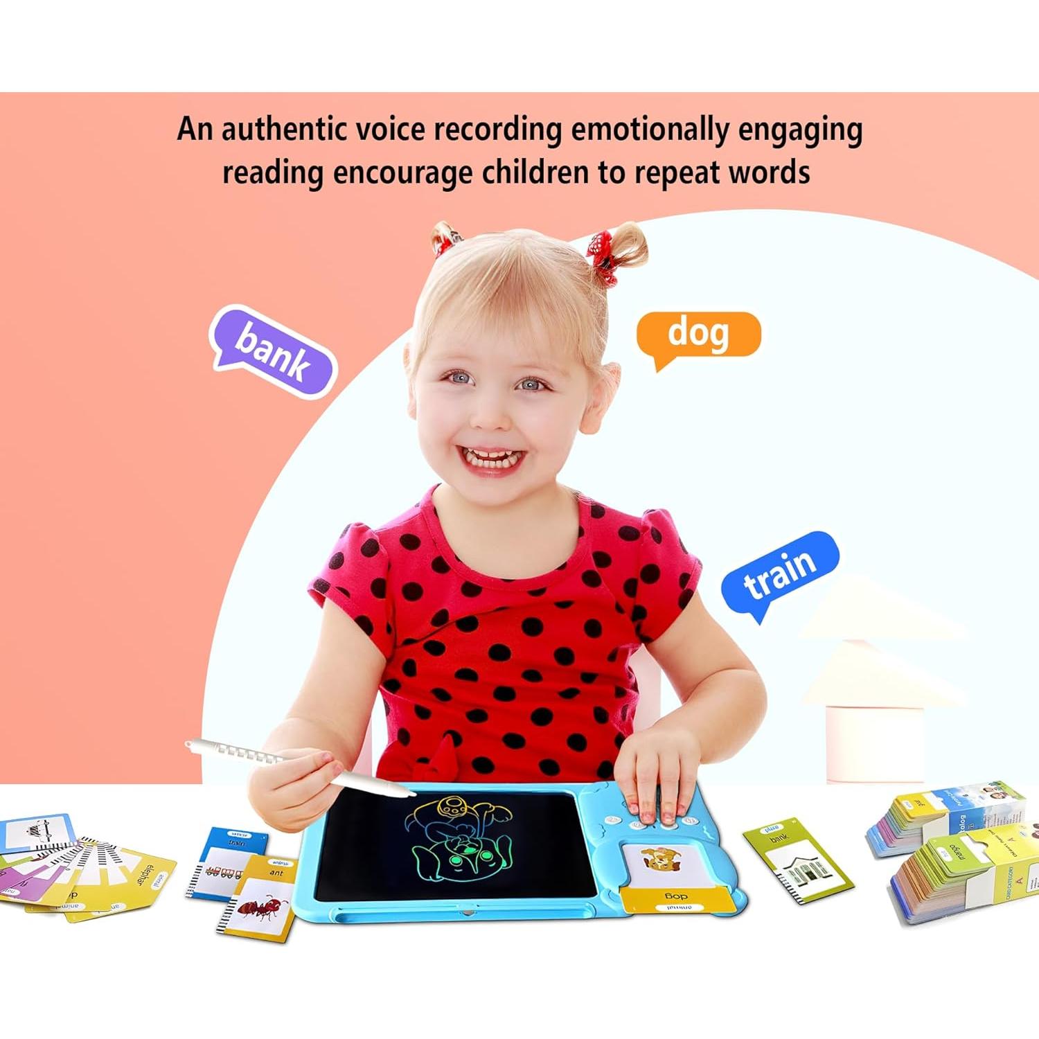 Tableta de Dibujo Rylai para Niños con Tarjetas de Flash 510 Palabras