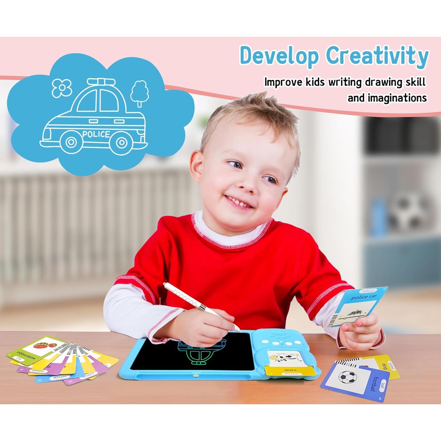 Tableta de Dibujo Rylai para Niños con Tarjetas de Flash 510 Palabras