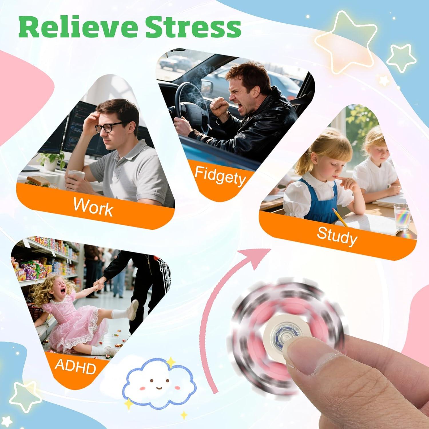 Paquete de 30 Juguetes Fidget Spinner YAIUERL para Niños