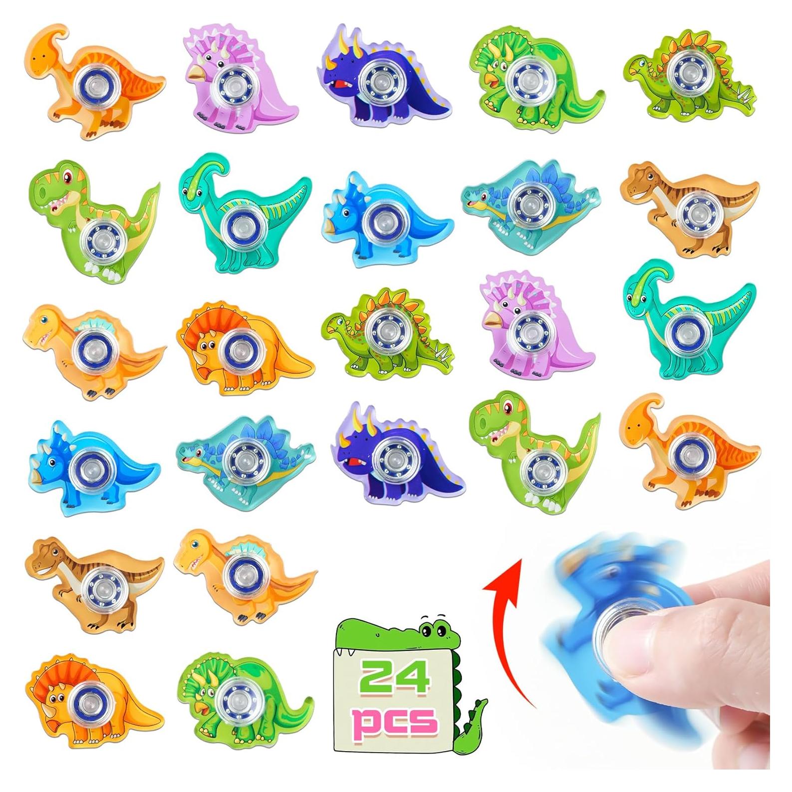 Set 24 Spinners Fidget Dinosaurios Alivio Estrés Niños