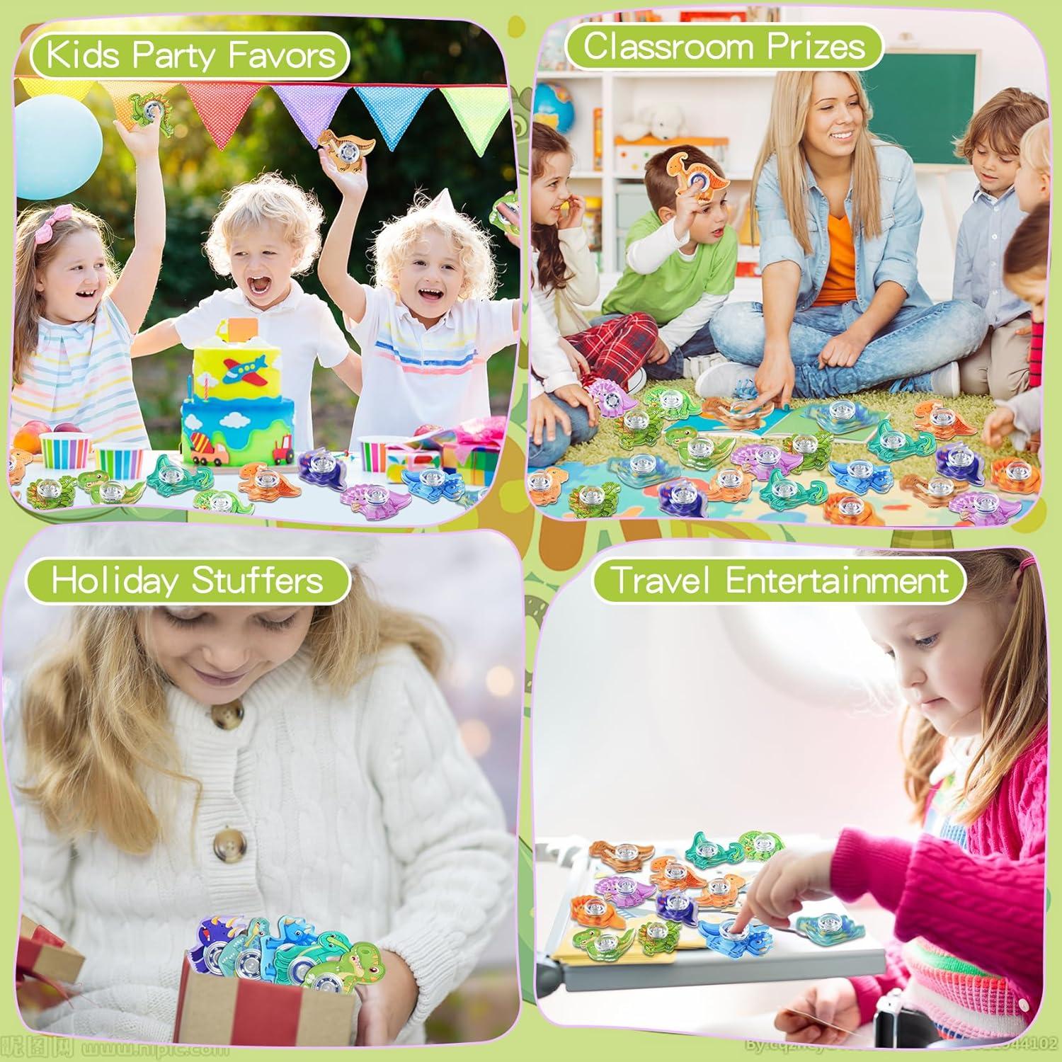 Set 24 Spinners Fidget Dinosaurios Alivio Estrés Niños