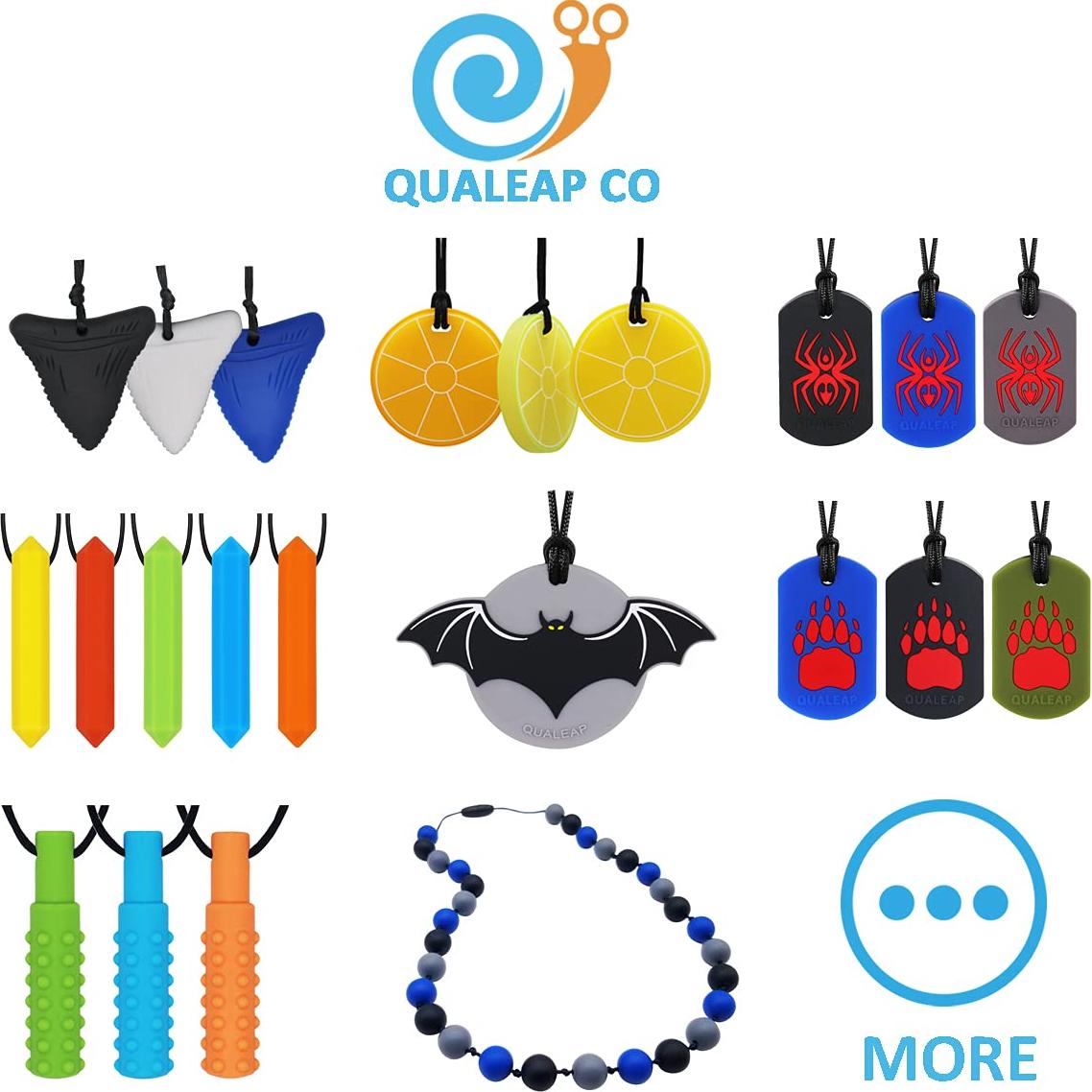 Collar Masticable Sensorial Spider QuaLeap - Paquete de 3