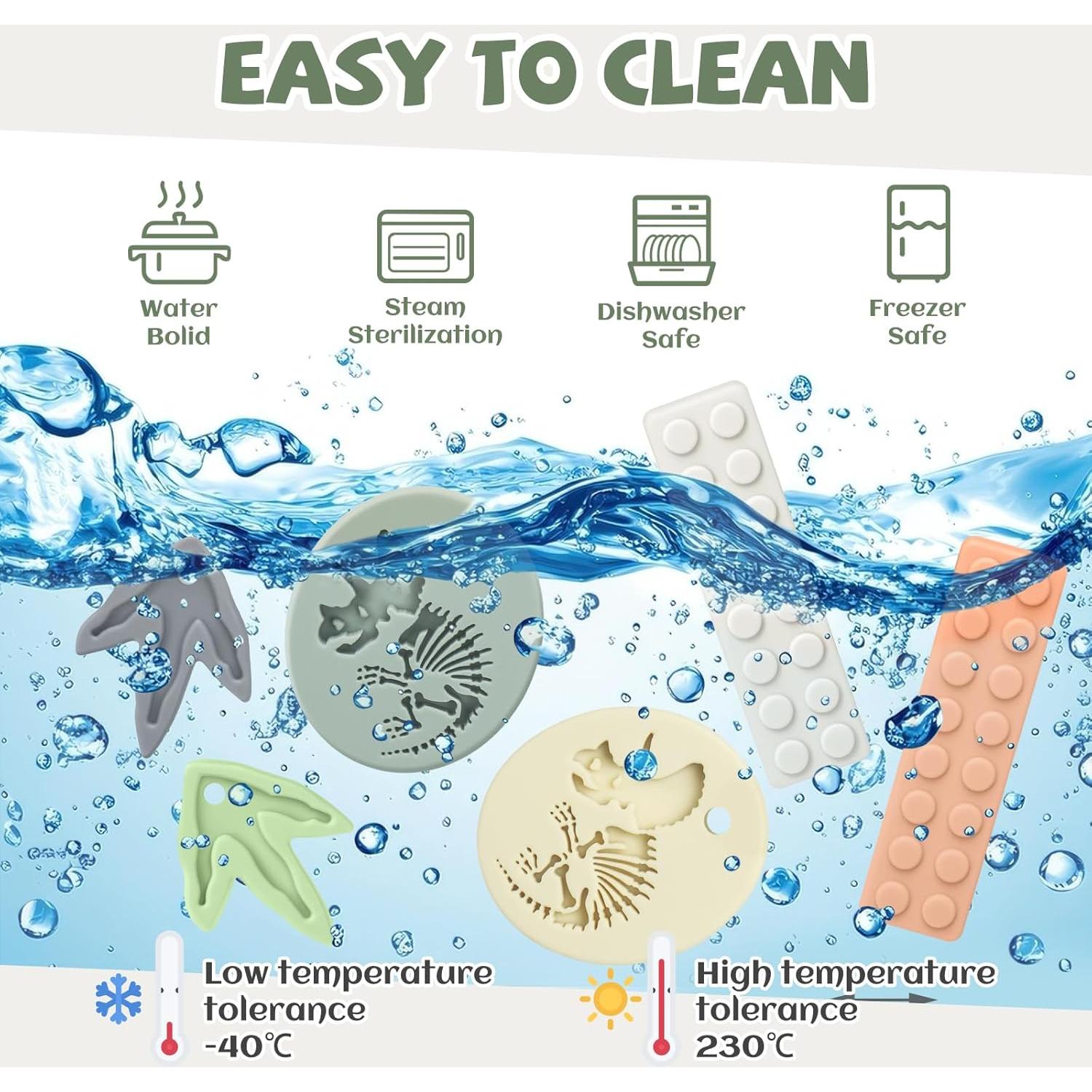 Collares Masticables Sensitivos de Silicona 100% Grado Alimenticio - Paquete de 6