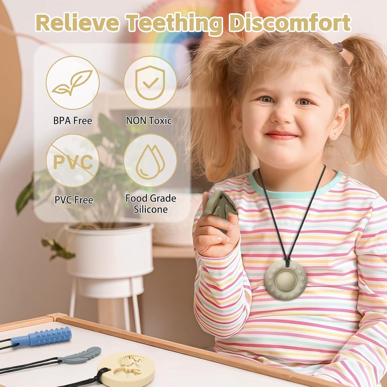 Juguetes Sensoriales Masticables MISSLILI - Set de 5 Silicona