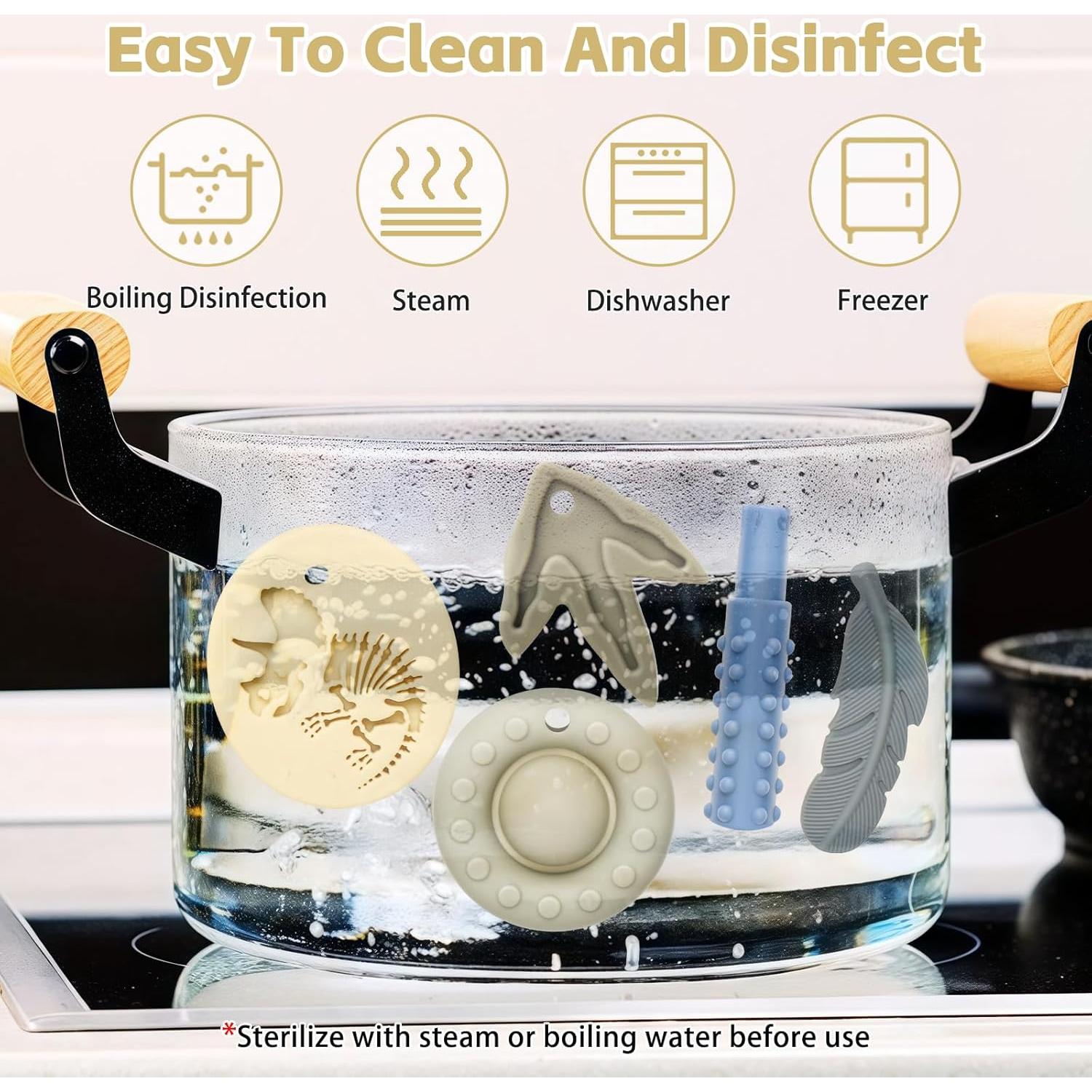 Juguetes Sensoriales Masticables MISSLILI - Set de 5 Silicona