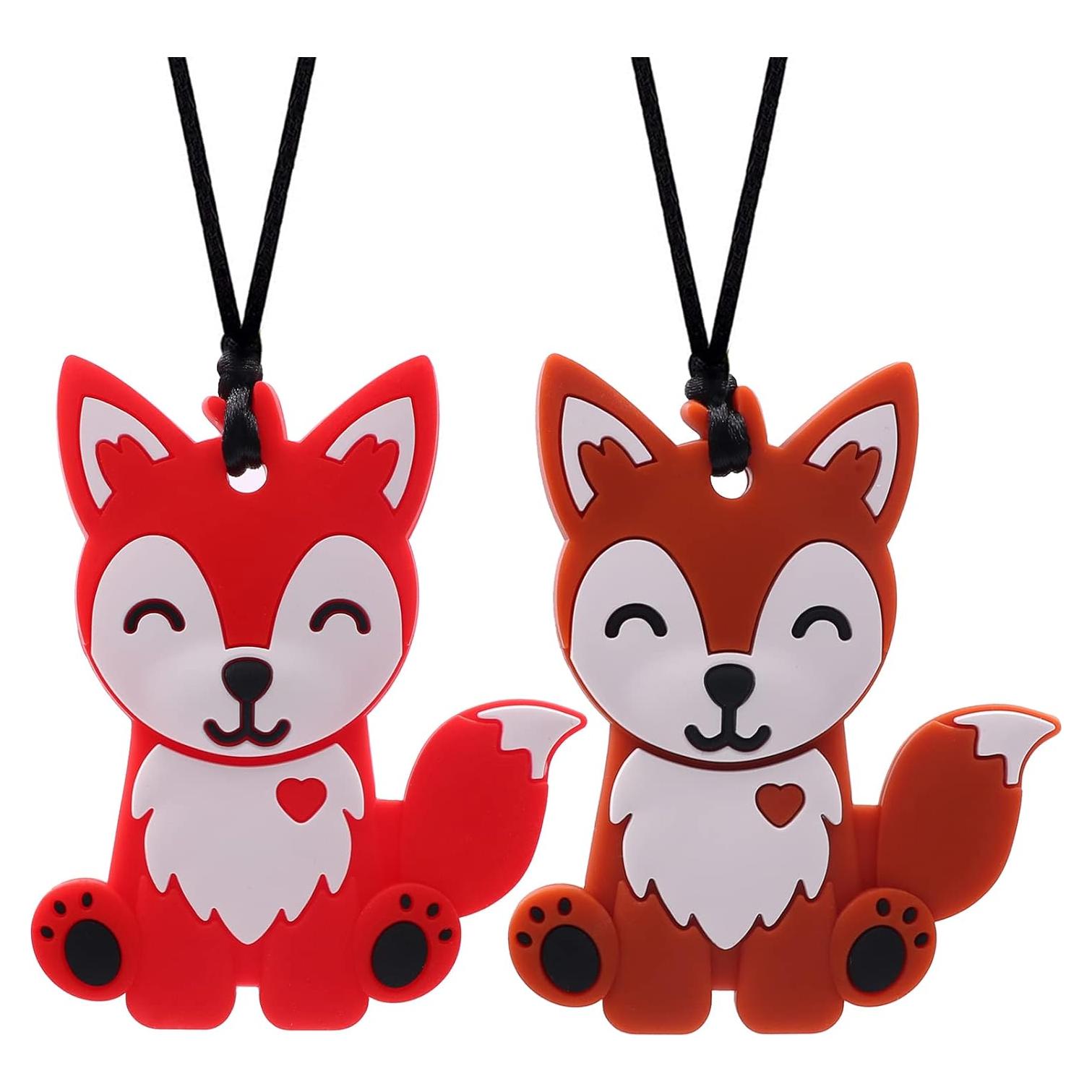 Collares Masticables Silicona LeeYean para Niños - Paquete de 2