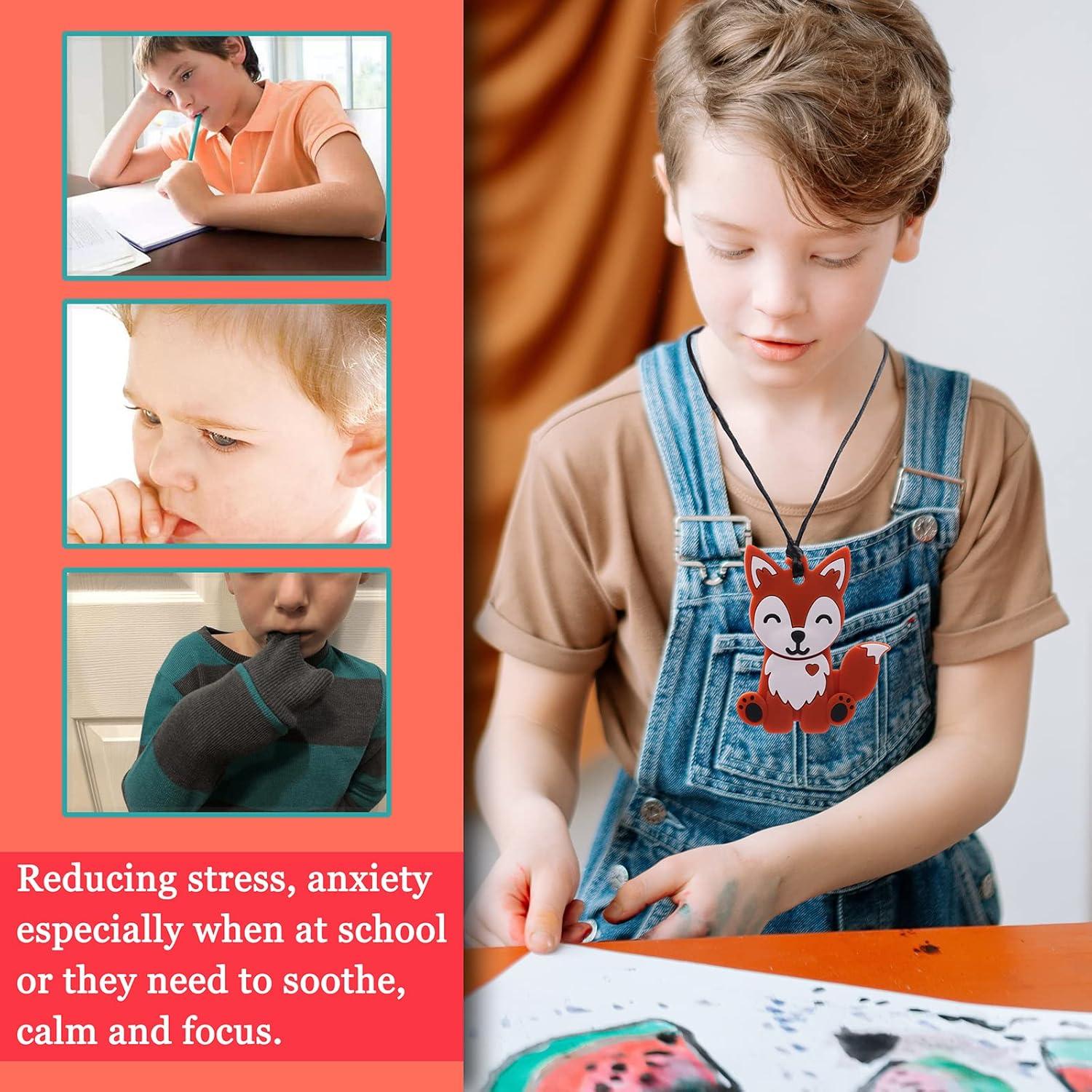 Collares Masticables Silicona LeeYean para Niños - Paquete de 2