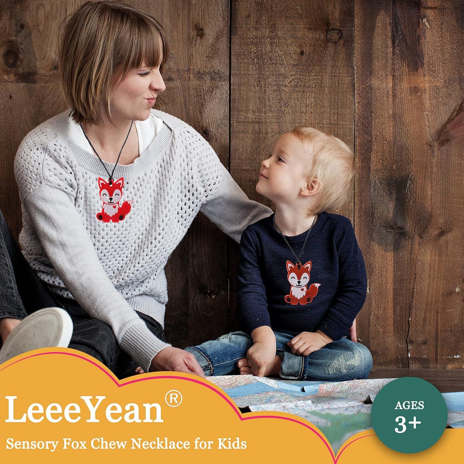 Collares Masticables Silicona LeeYean para Niños - Paquete de 2