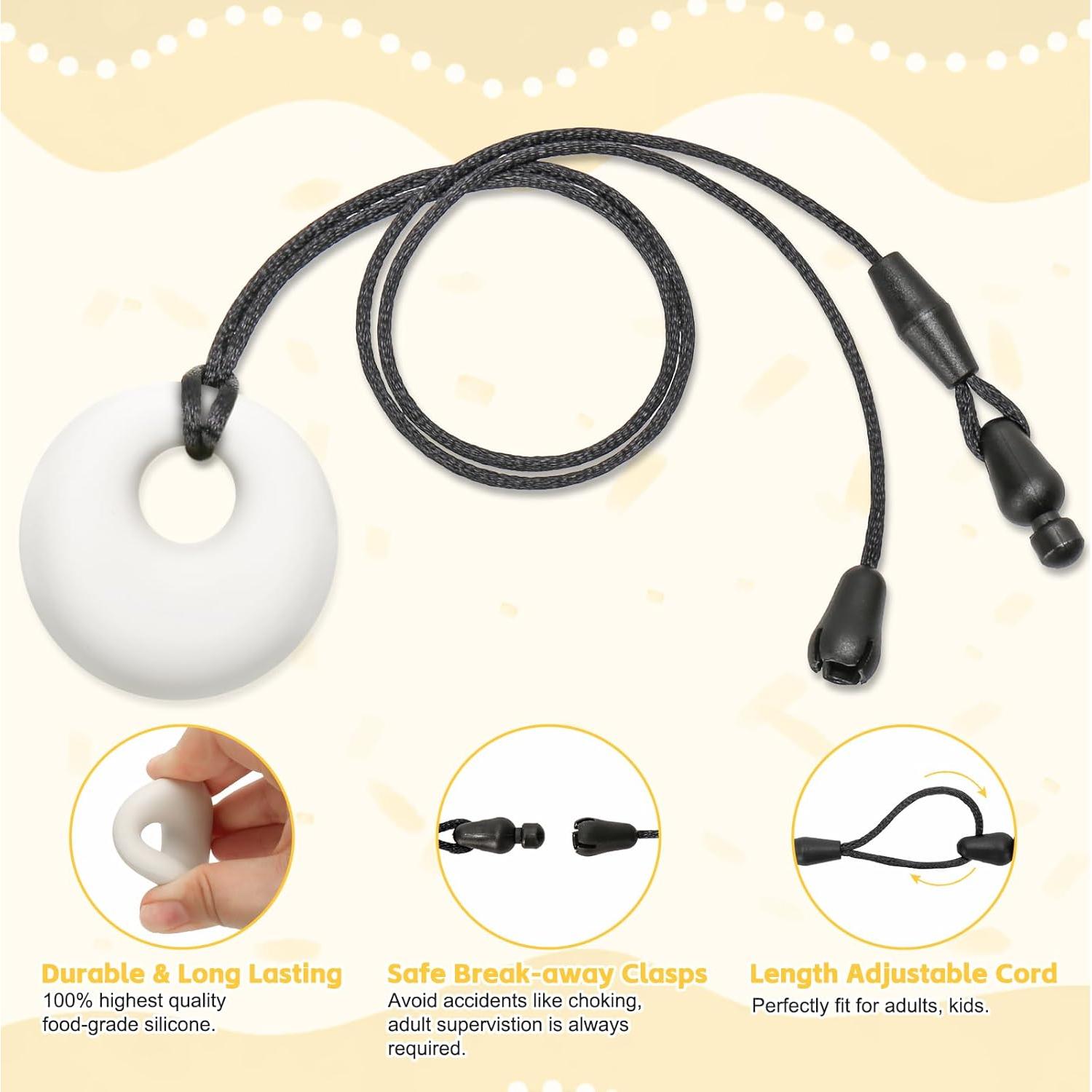 Collares Masticables Sensoriales MISSLILI - Set de 5 Juguetes