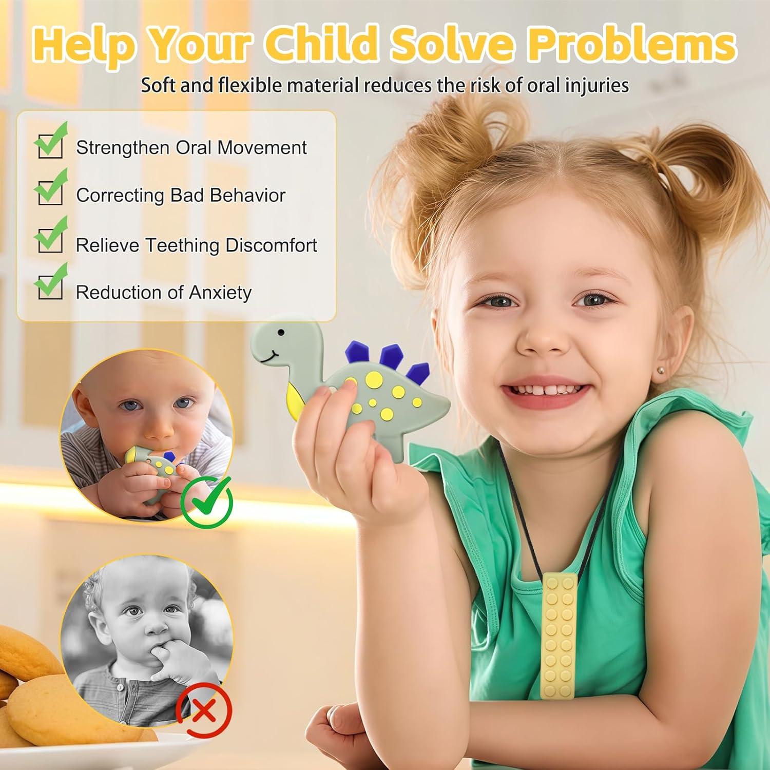 Collares Masticables Sensoriales MISSLILI - Set de 5 Juguetes