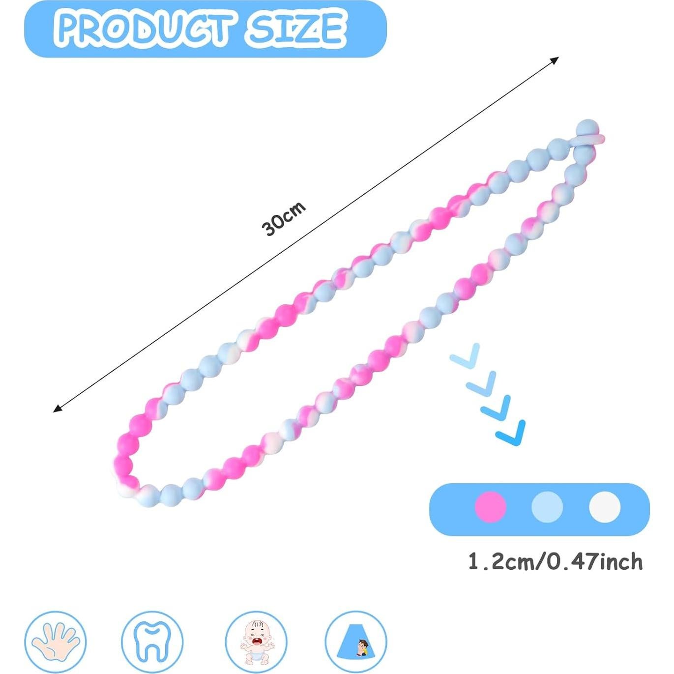 Collar de Dentición de Silicona Rosa - Seguridad Integrada