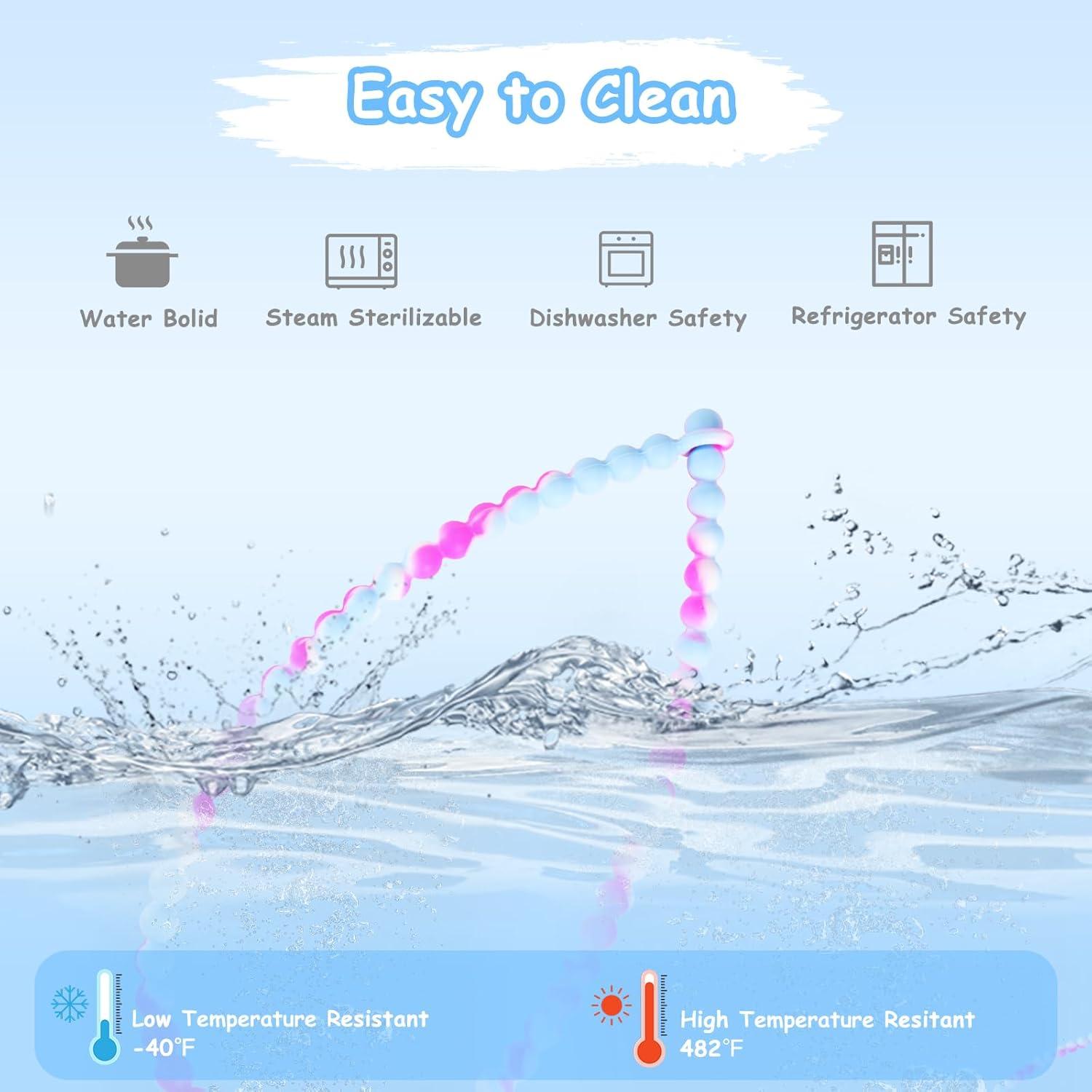 Collar de Dentición de Silicona Rosa - Seguridad Integrada