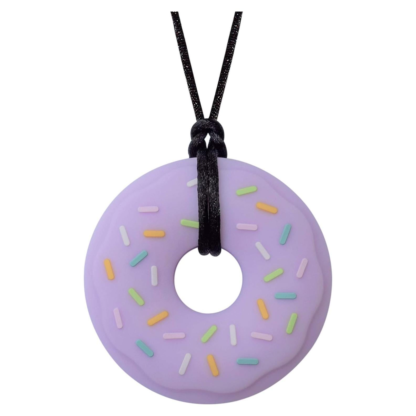 Collar Masticable Munchables Donut Morado - Sensorial 15x2.5cm