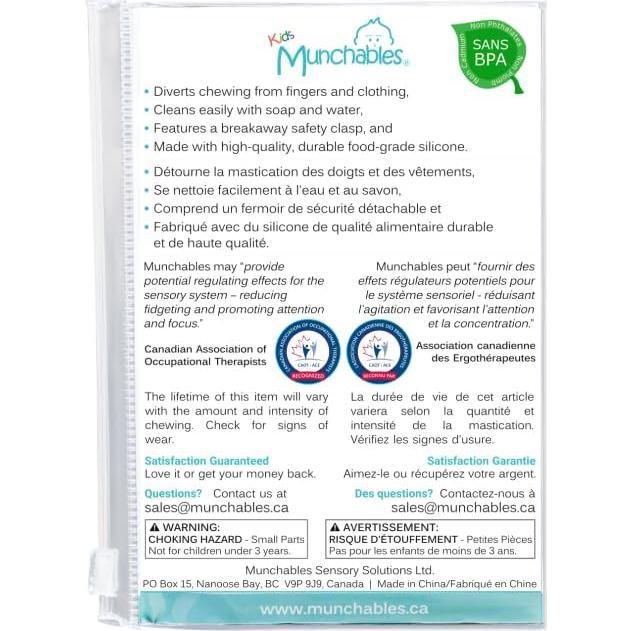 Collar Masticable Munchables Antiestrés Púrpura Ondulado 10.8cm