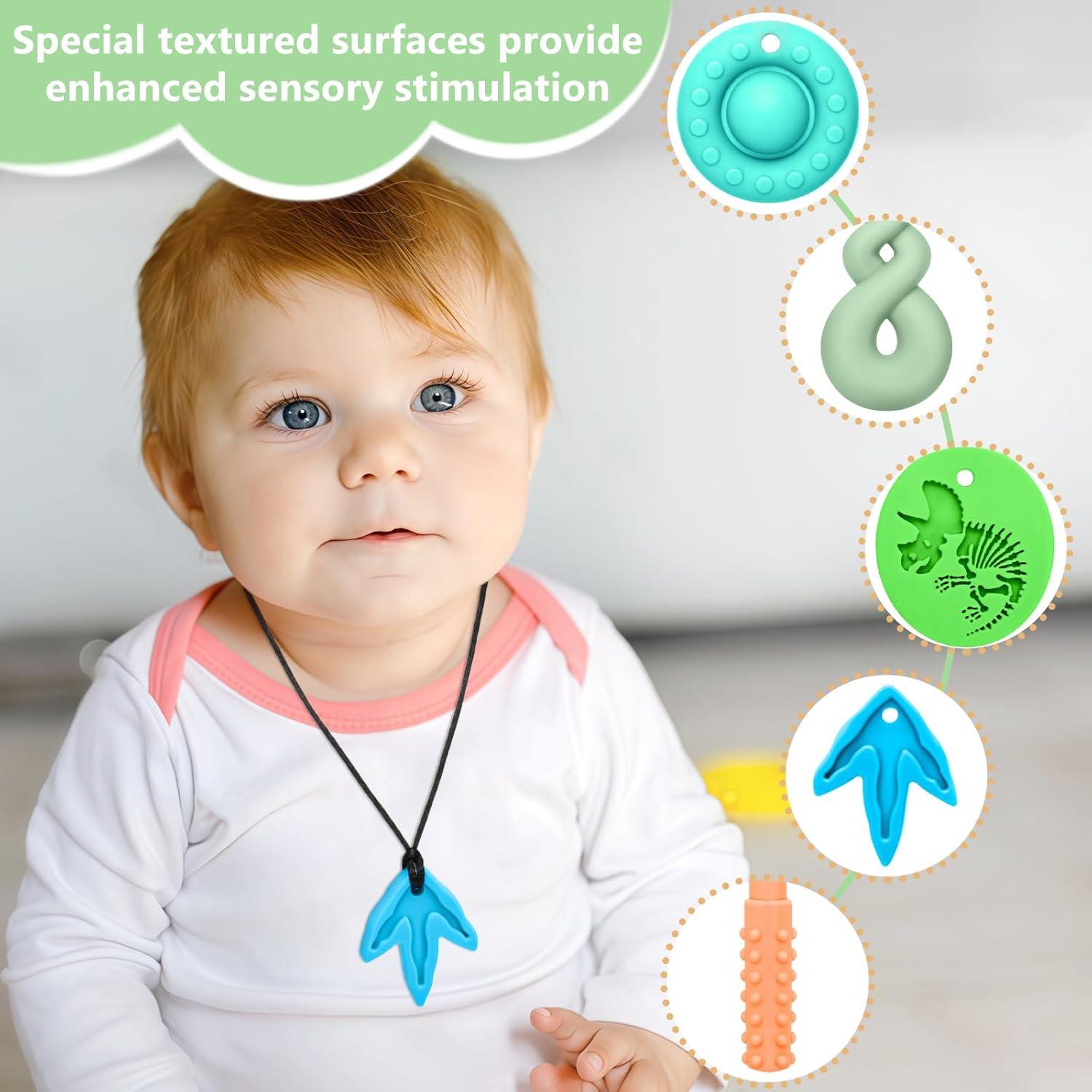 Collares Masticables Sensory MR.TIMELAG - Paquete de 5 Unidades