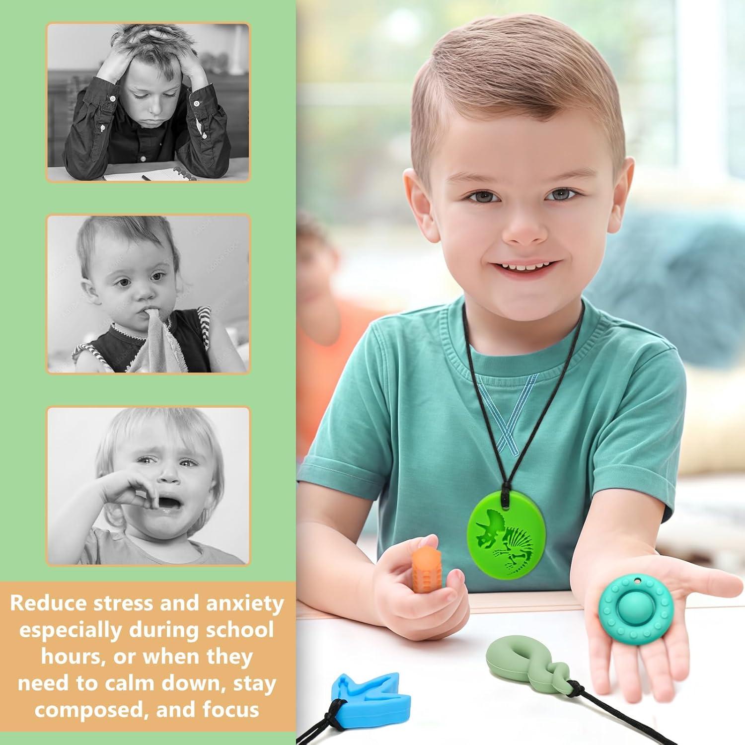 Collares Masticables Sensory MR.TIMELAG - Paquete de 5 Unidades