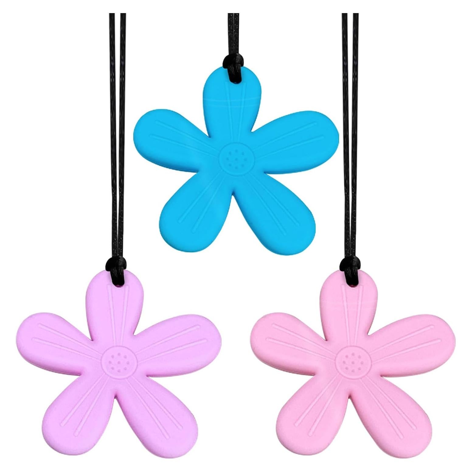Collares de Dentición de Silicona 3 Piezas para Autismo