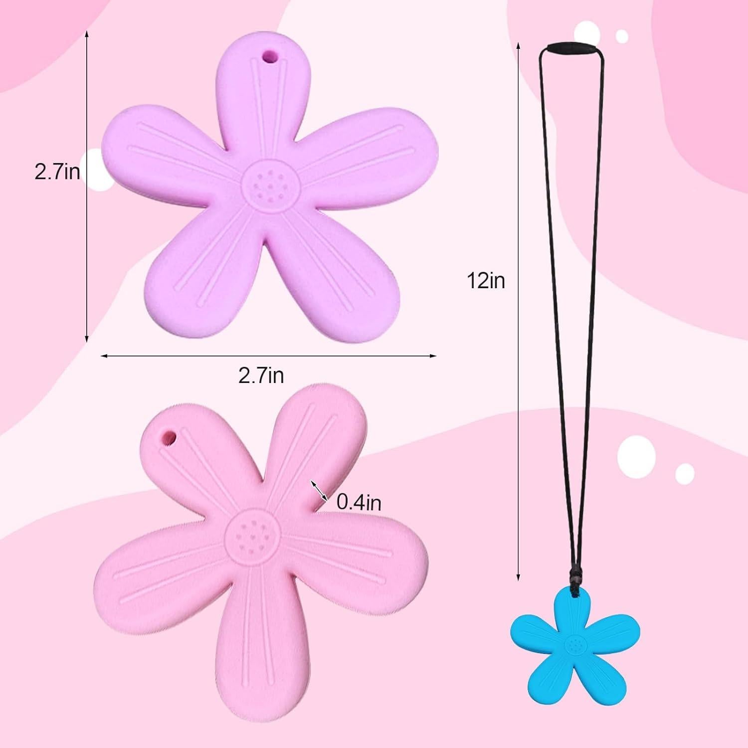 Collares de Dentición de Silicona 3 Piezas para Autismo