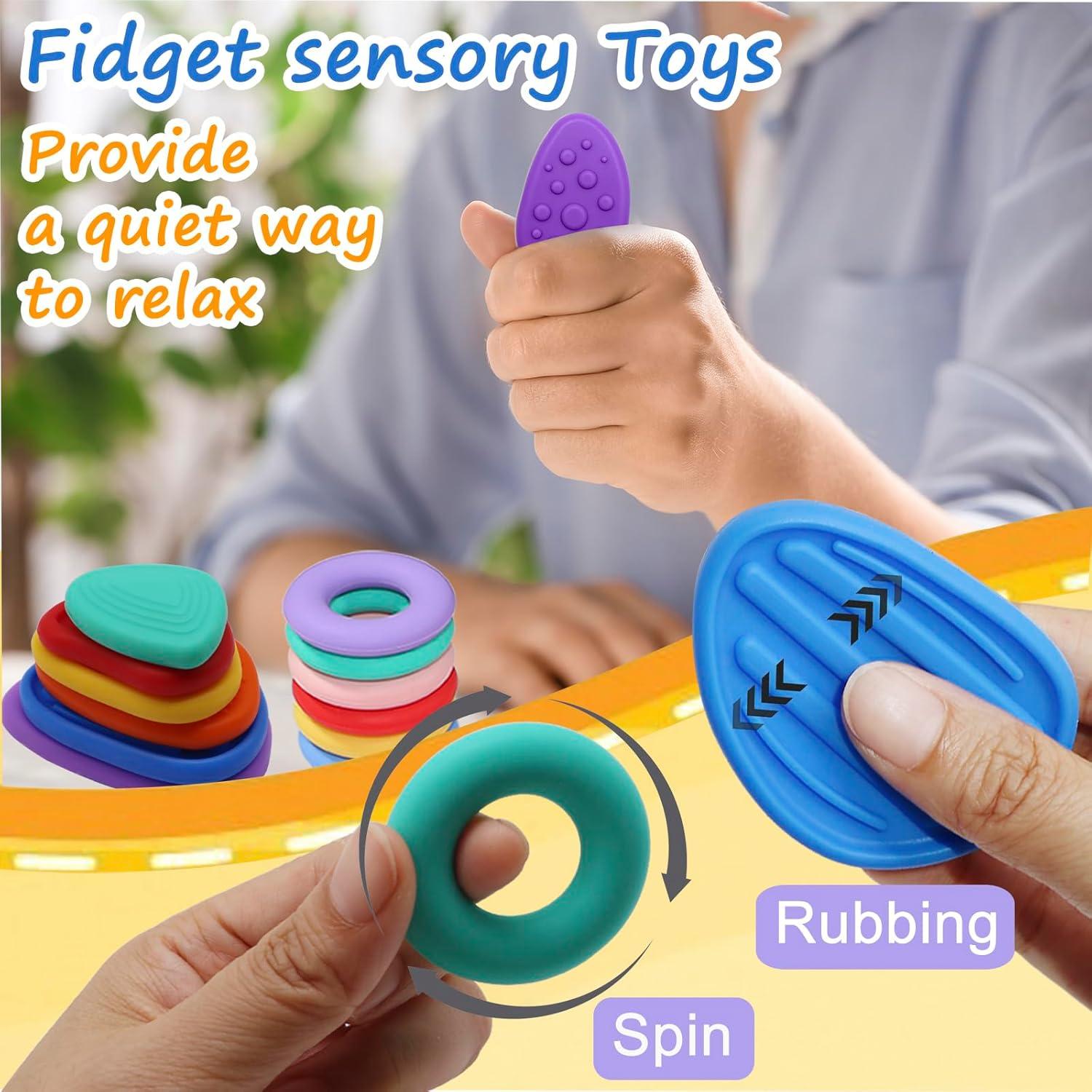 Paquete de 24 Juguetes Fidget Sensoriales Hoaisun para Alivio de Ansiedad