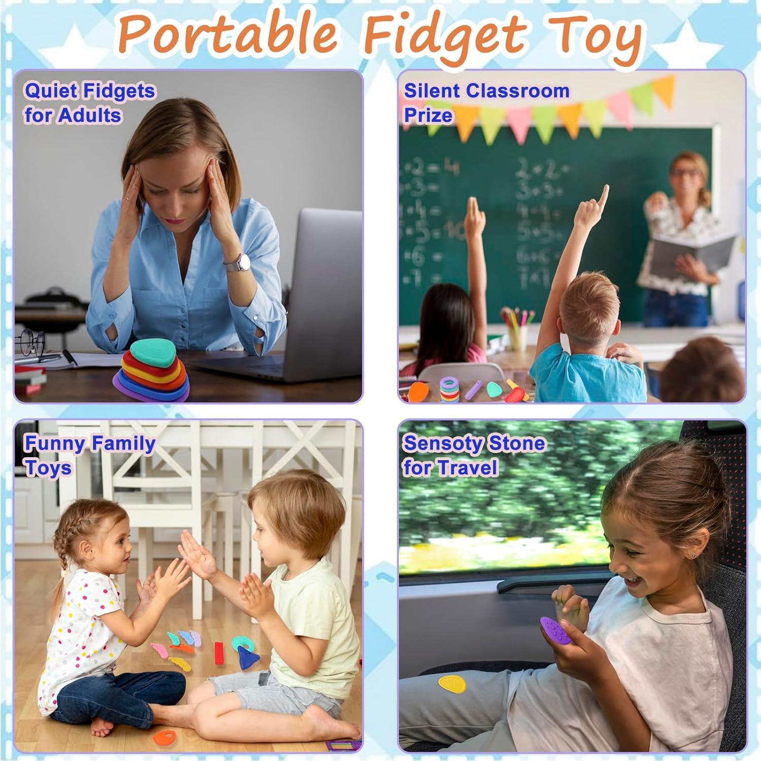 Paquete de 24 Juguetes Fidget Sensoriales Hoaisun para Alivio de Ansiedad