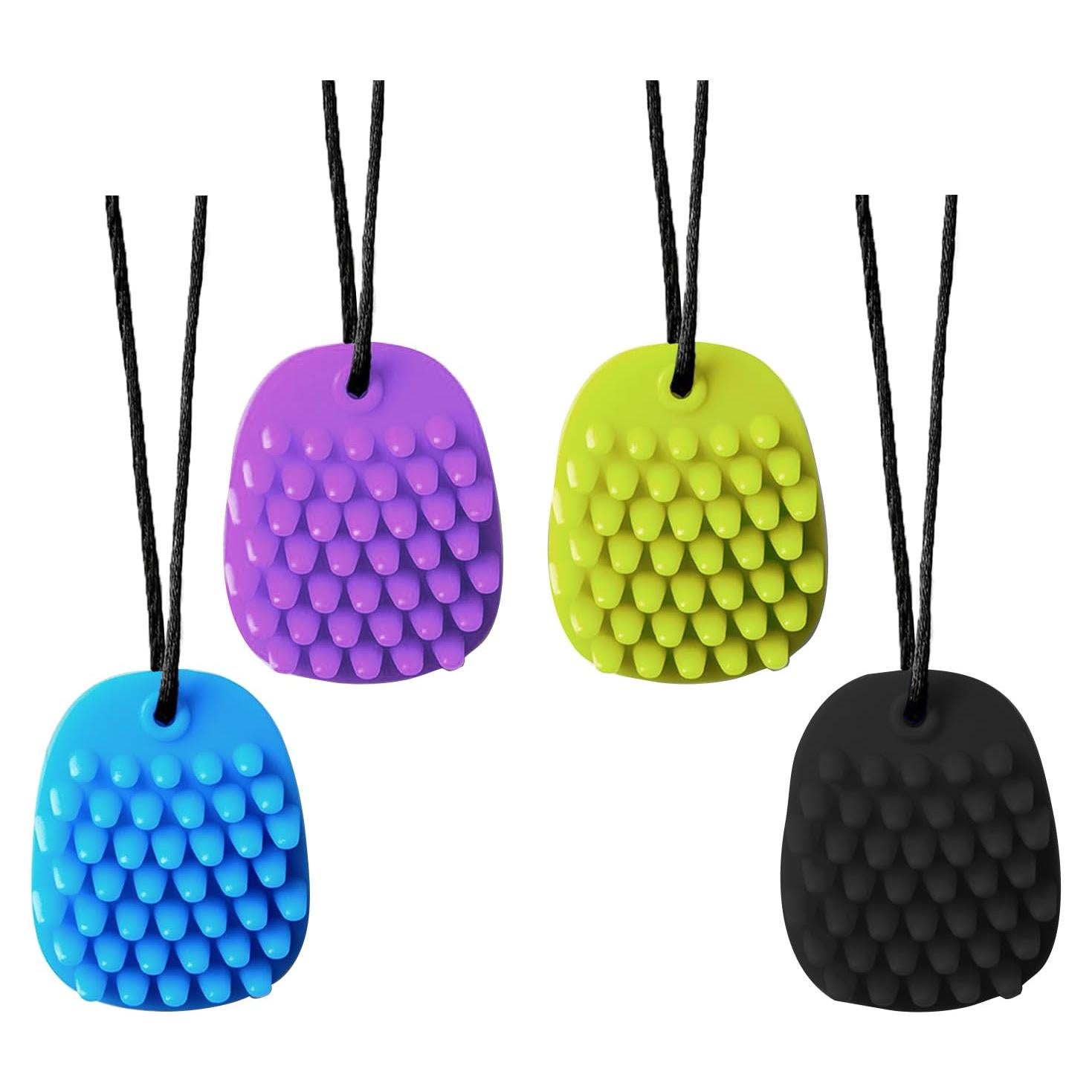 Collar Masticable de Silicona YQZIYOU - 4 Piezas, Ajustable, Seguro