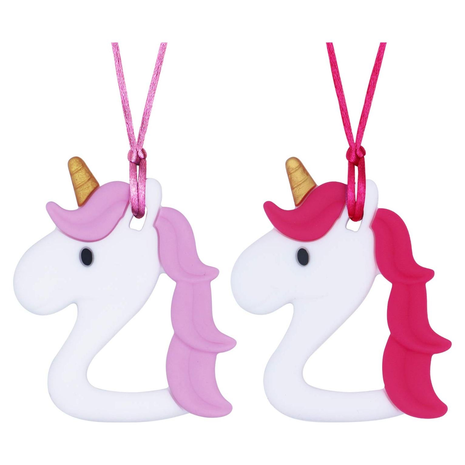 Collar Masticable QULEAP Unicornio para Niñas - Silicona Grado Alimentario