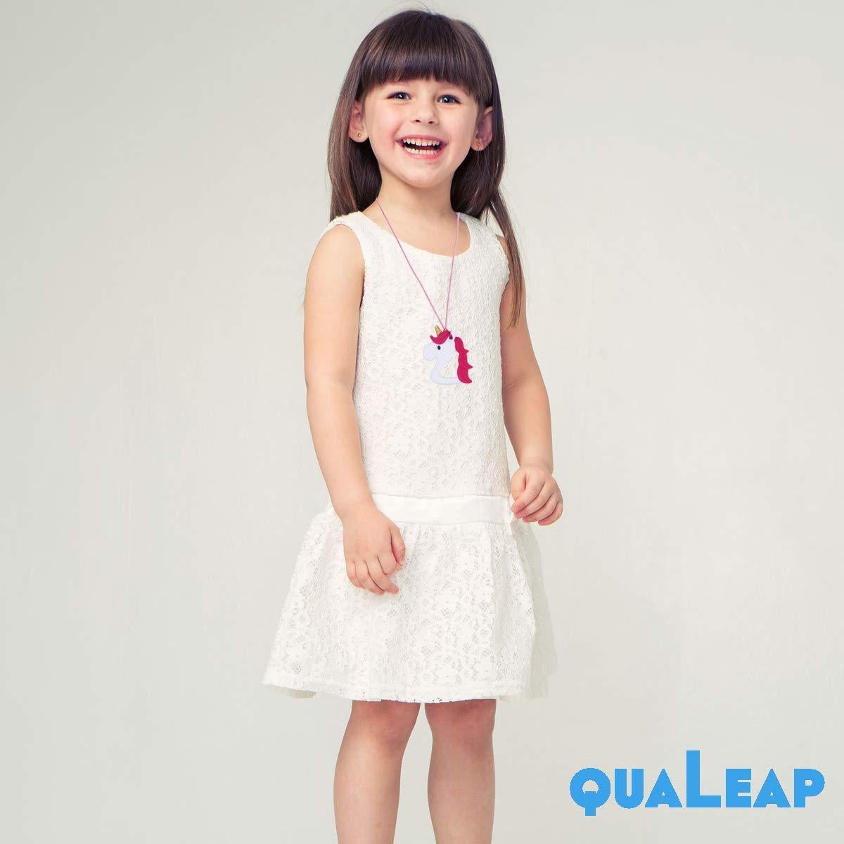 Collar Masticable QULEAP Unicornio para Niñas - Silicona Grado Alimentario