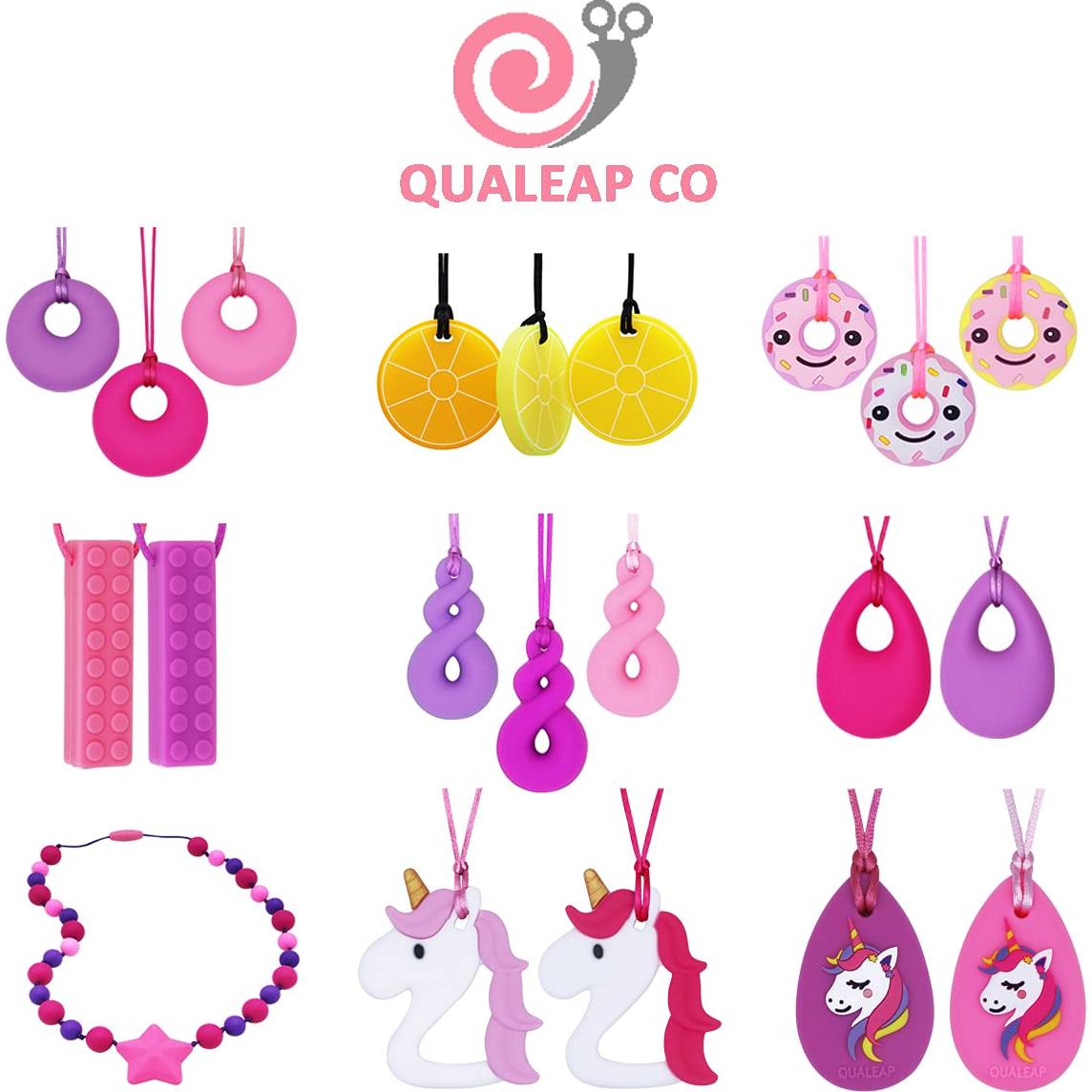 Collar Masticable QULEAP Unicornio para Niñas - Silicona Grado Alimentario
