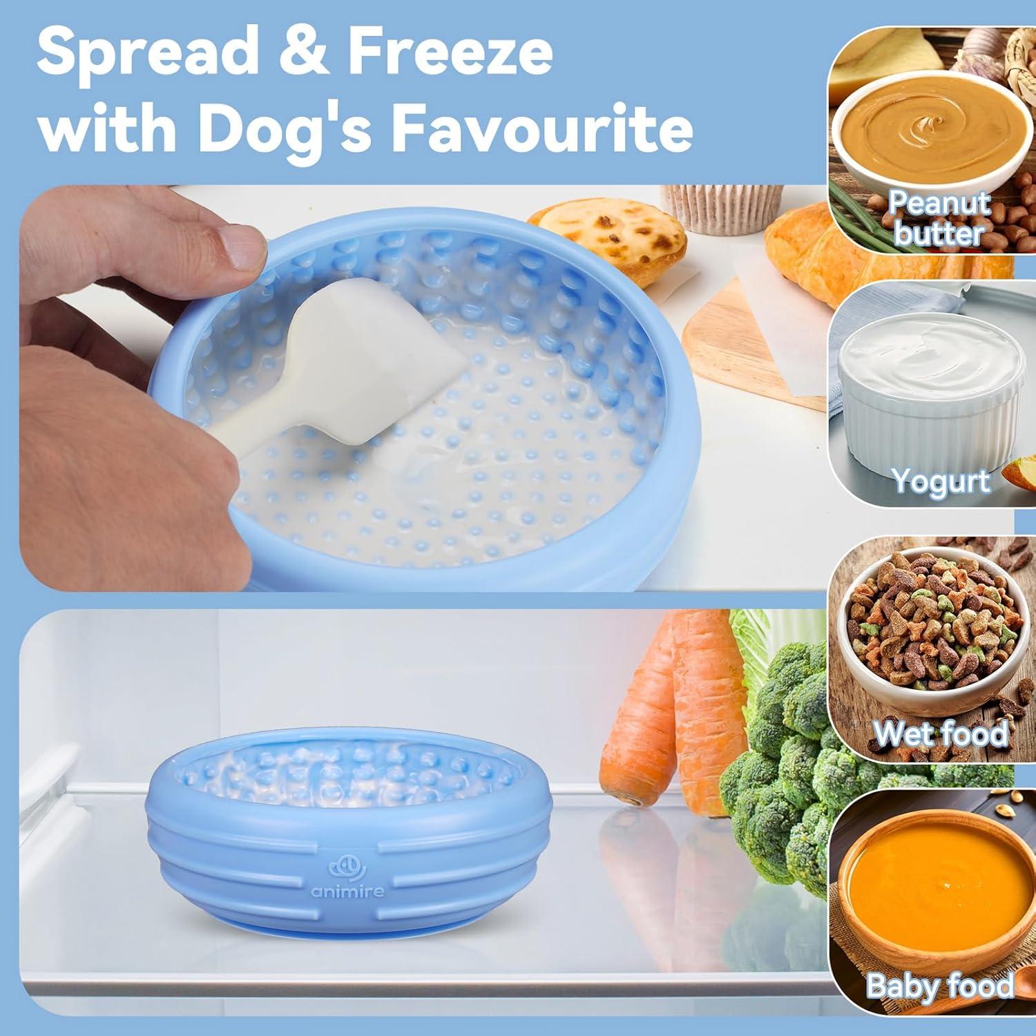 Tazón de Lamer Animire Azul Bebé L - Silicona Antideslizante