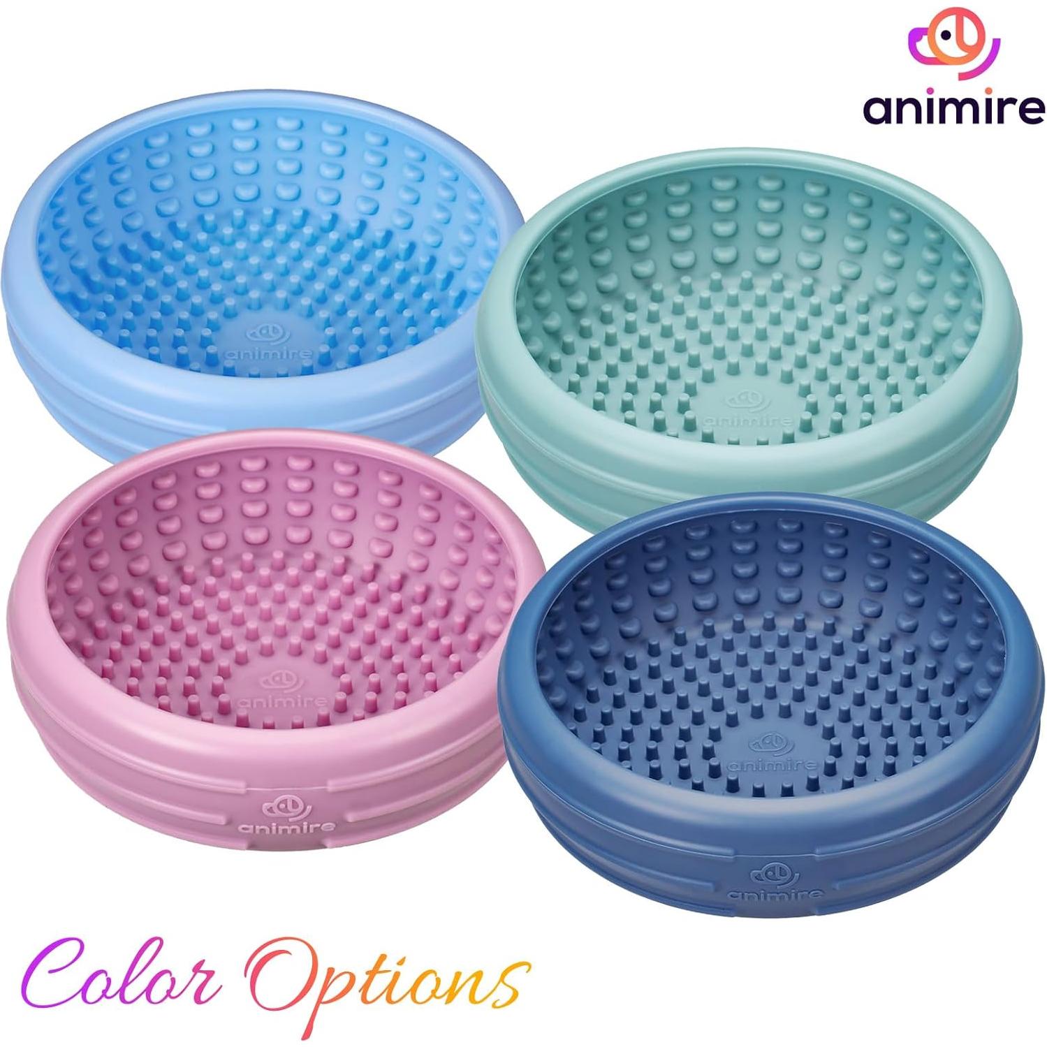 Tazón de Lamer Animire Azul Bebé L - Silicona Antideslizante