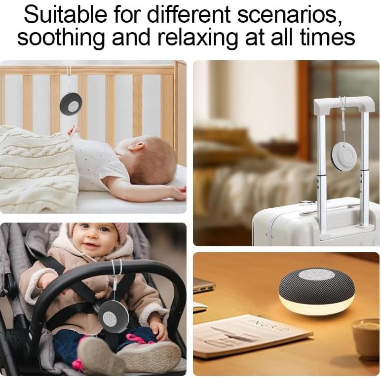 Máquina de Sonido YEVIK para Bebés y Adultos, 39 Sonidos, Luz Nocturna