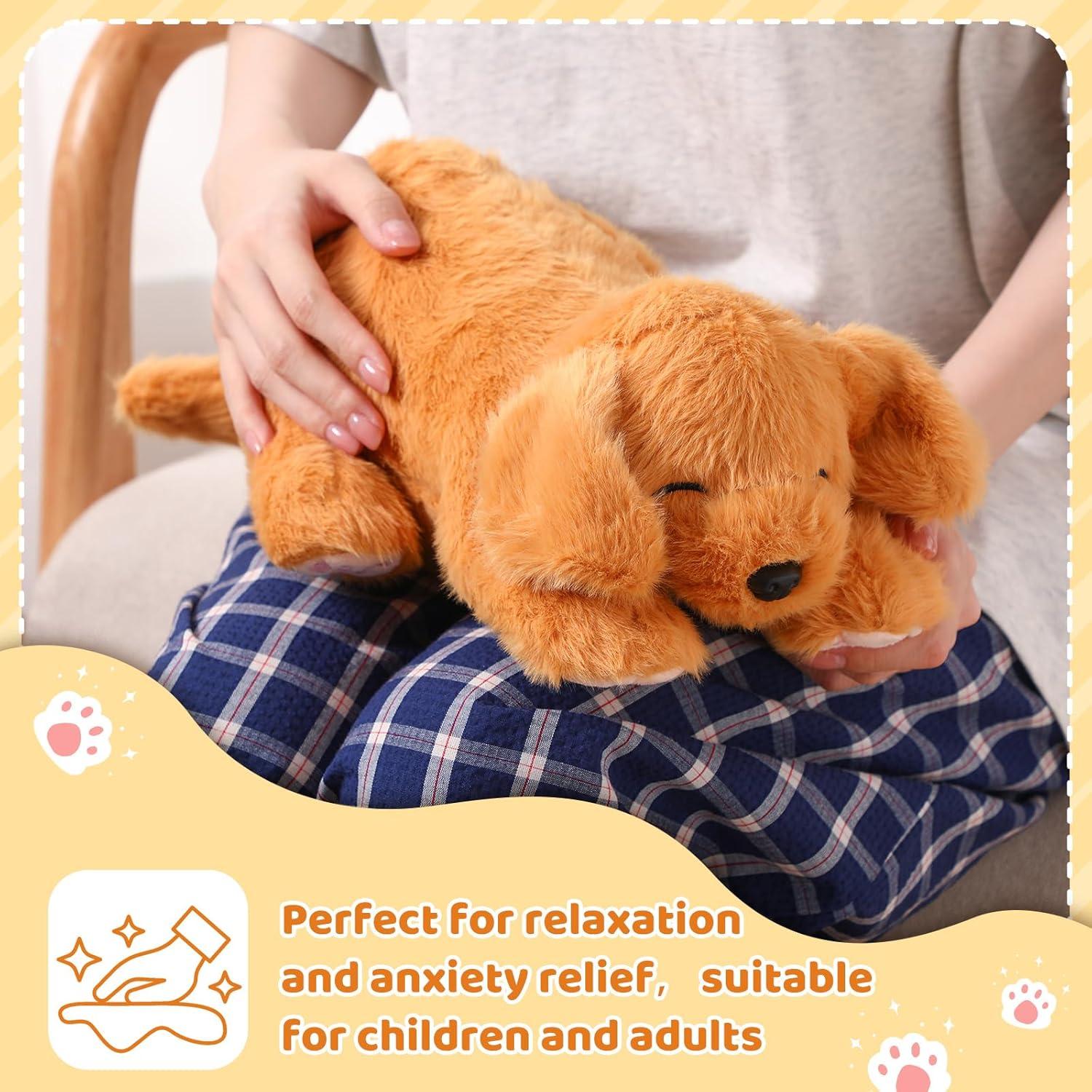 Perro de Peluche Respirador HyDren Golden Retriever 30 cm