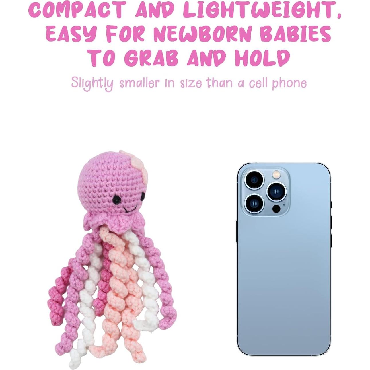 Pulpo de Ganchillo para Bebés NICU - Confort Suave Púrpura