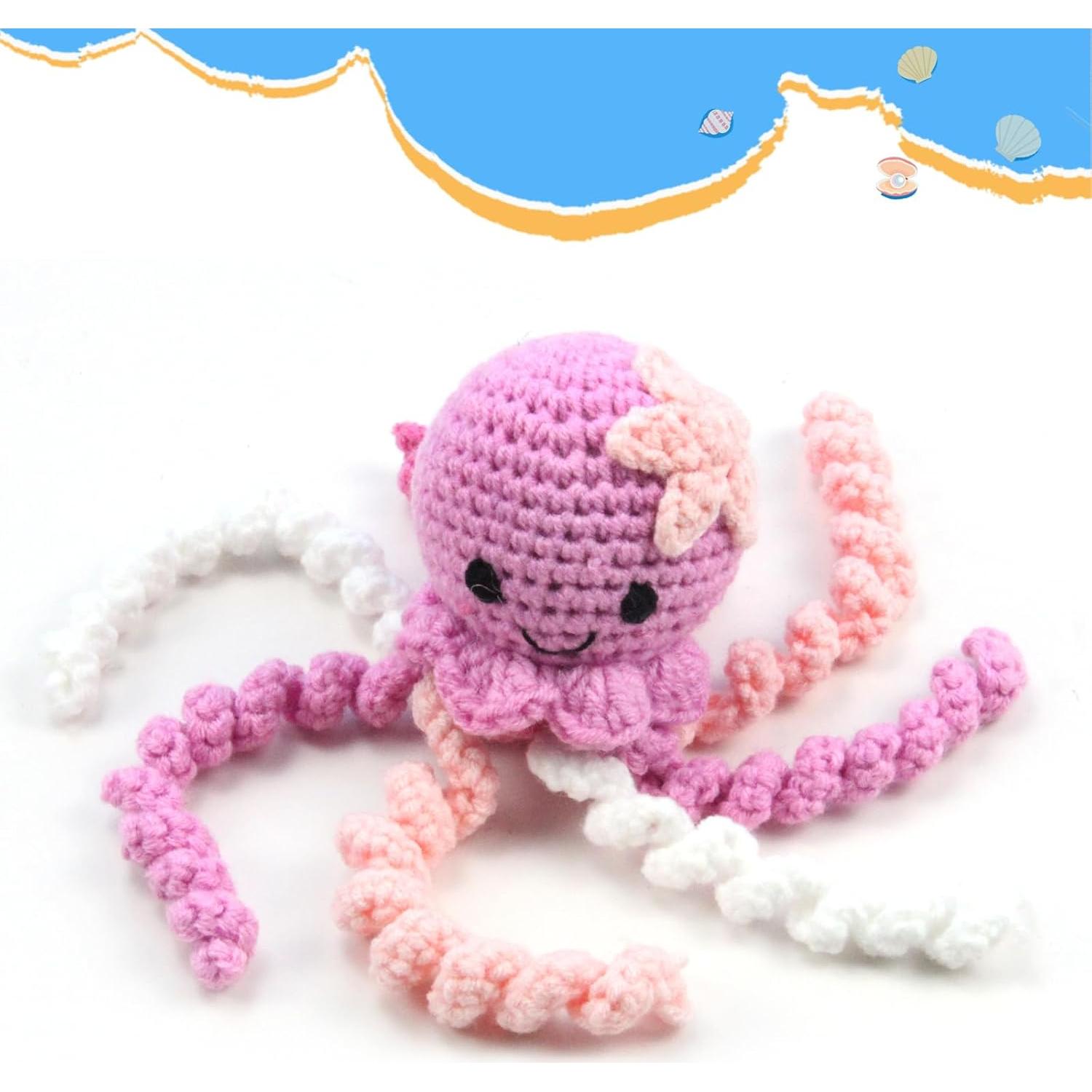 Pulpo de Ganchillo para Bebés NICU - Confort Suave Púrpura