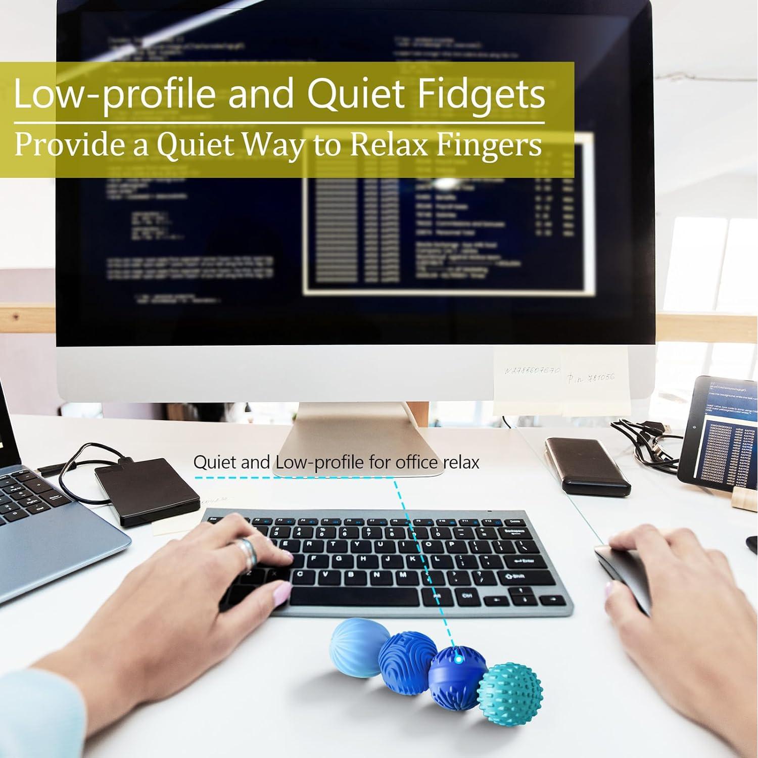 Pelotas Magnéticas de Silicona LUCKDOOR 4PCS Antiestrés 3cm