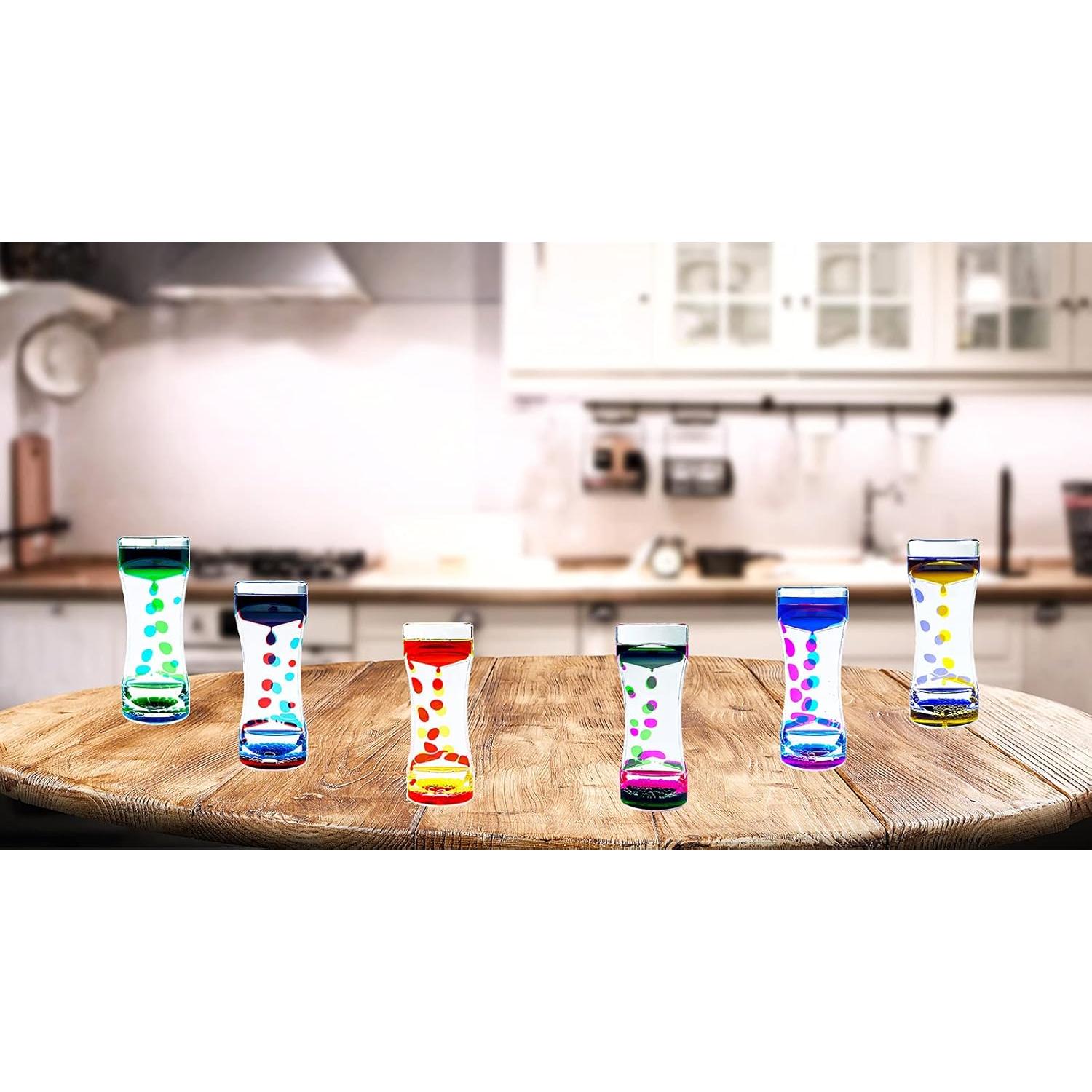 Juego de 6 Temporizadores de Burbuja de Movimiento Líquido OCTTN