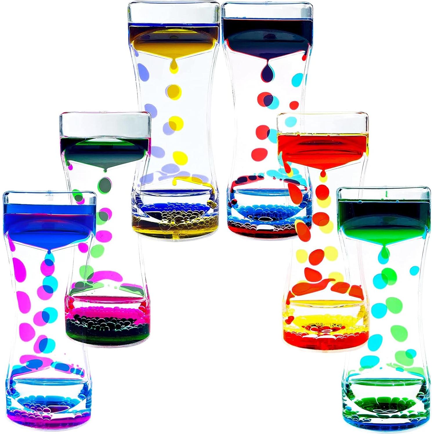 Juego de 6 Temporizadores de Burbuja de Movimiento Líquido OCTTN