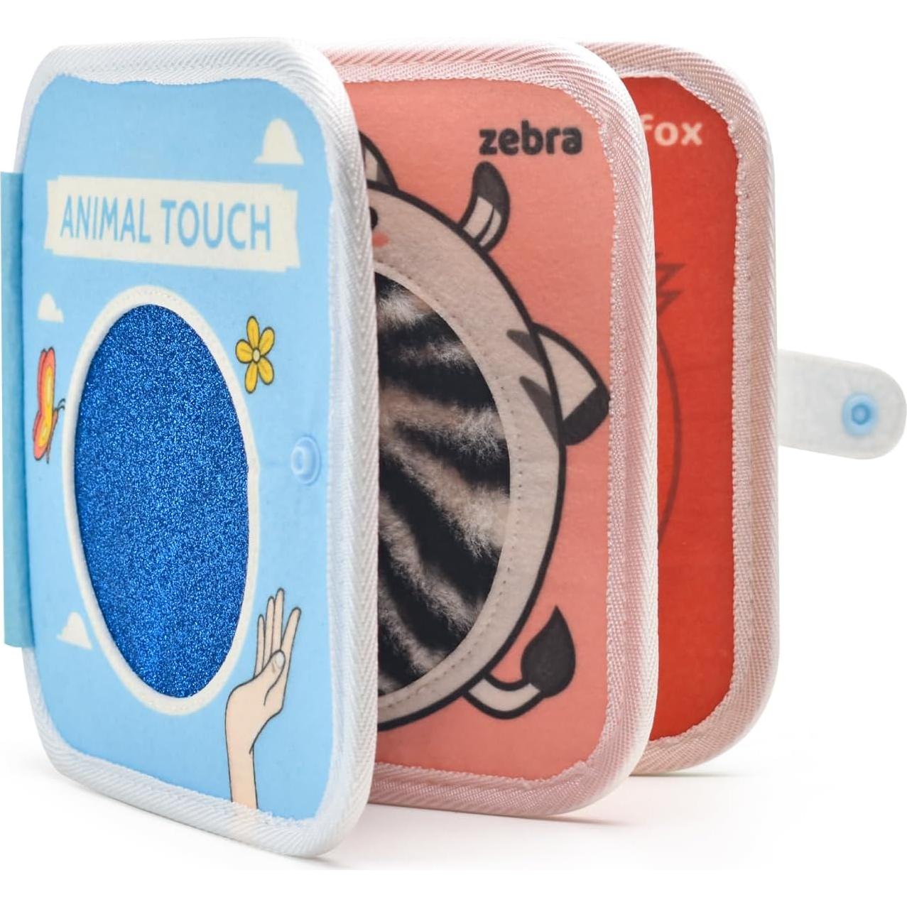 Libro Táctil Sensorial de Animales Qustikuri 17.97x17.97cm