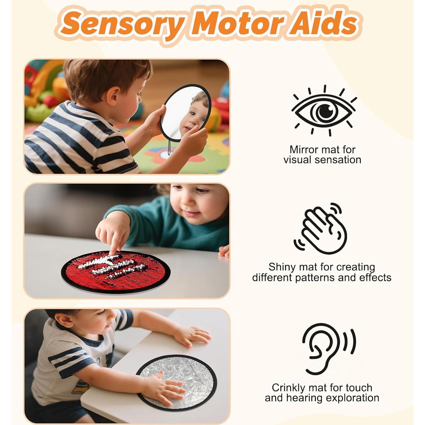 Mats Sensoriales Keculf 9 Piezas 21.1 cm para Niños