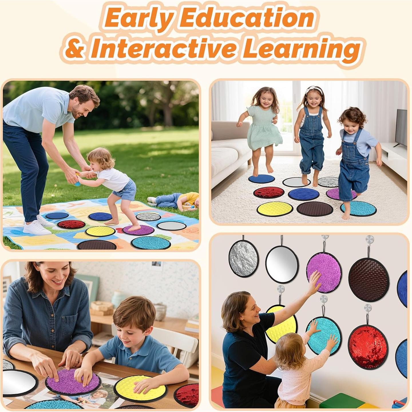 Mats Sensoriales Keculf 9 Piezas 21.1 cm para Niños